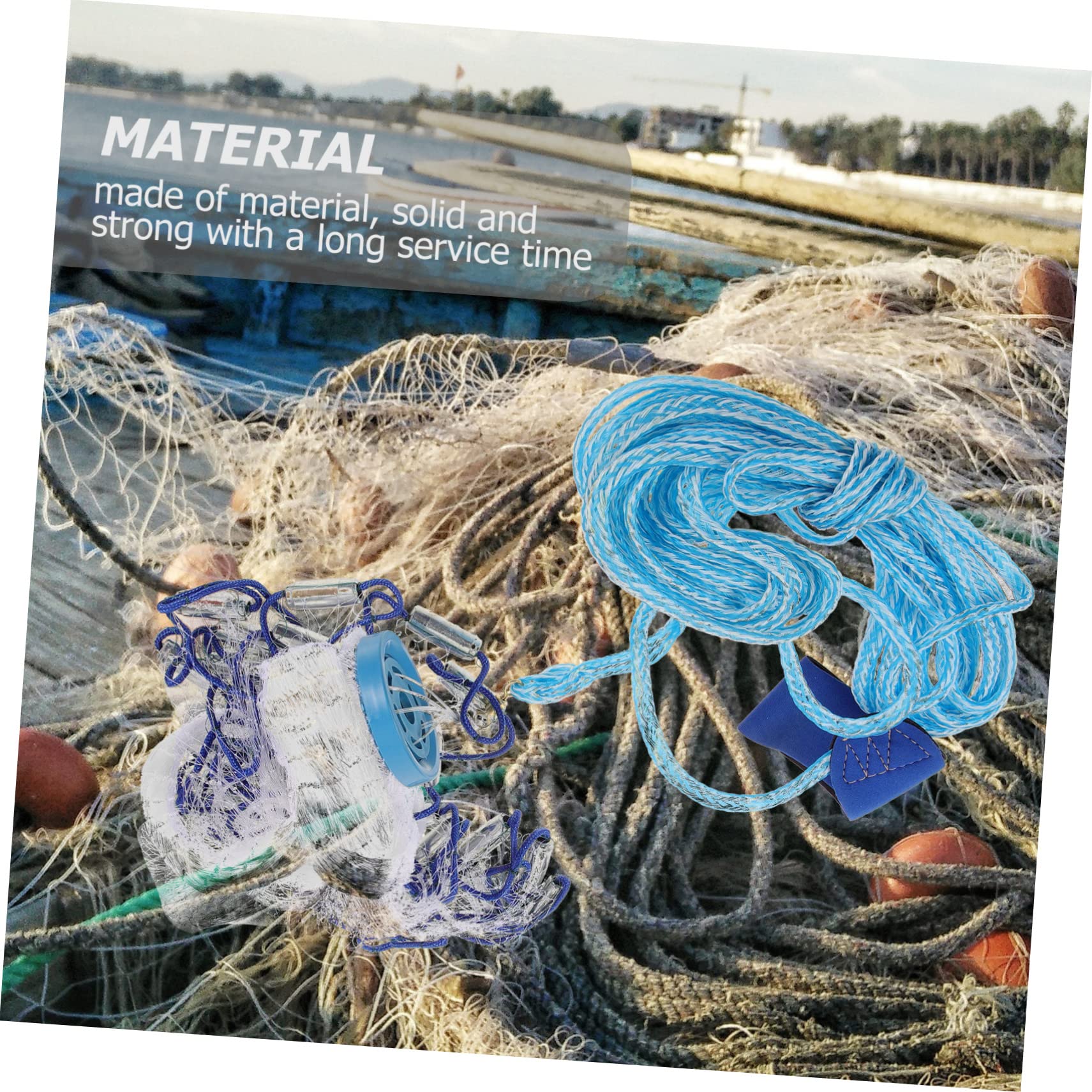 BESPORTBLE Rete Per Pesca Lanciata Retino Da Lancio Per Esche Da Pesca Maglie Per Raccolta Dei Pesci Materiale Resistente e Durevole Chiusura Sicura