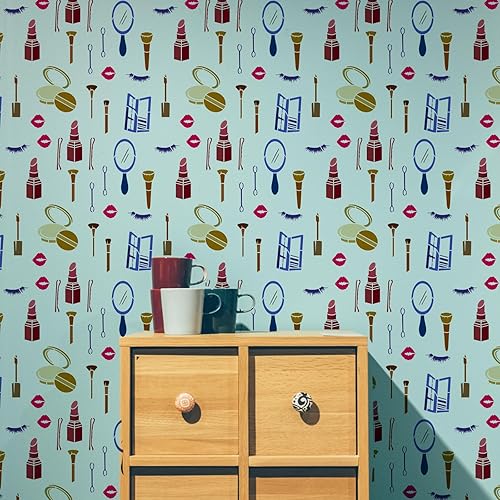 Miniatura 5 de FINGERINSPIRE Herramienta de maquillaje plantilla de pintura de 11.8 x 11.8 pulgadas, plantilla de dibujo cosmético reutilizable, pinceles de