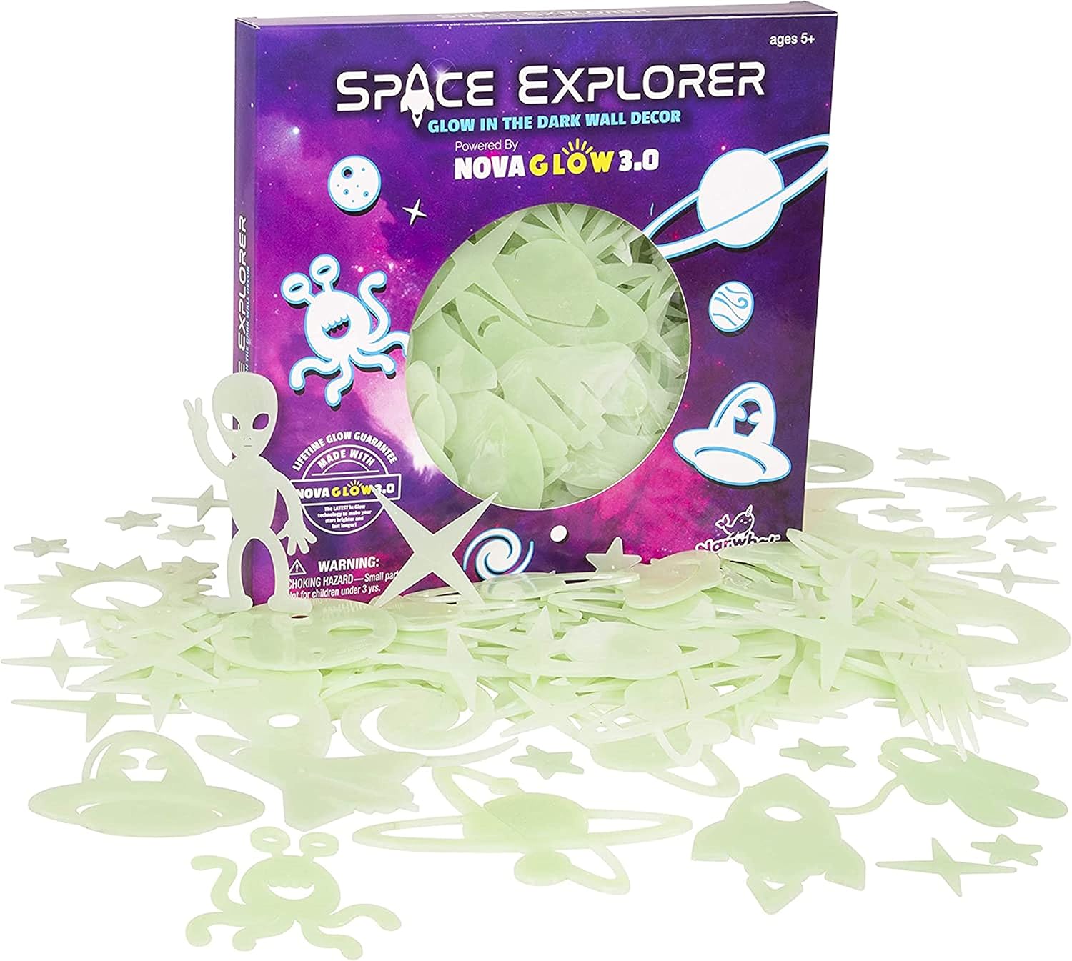 Space Glow Stars, 200Count Glow in The Dark Stars with