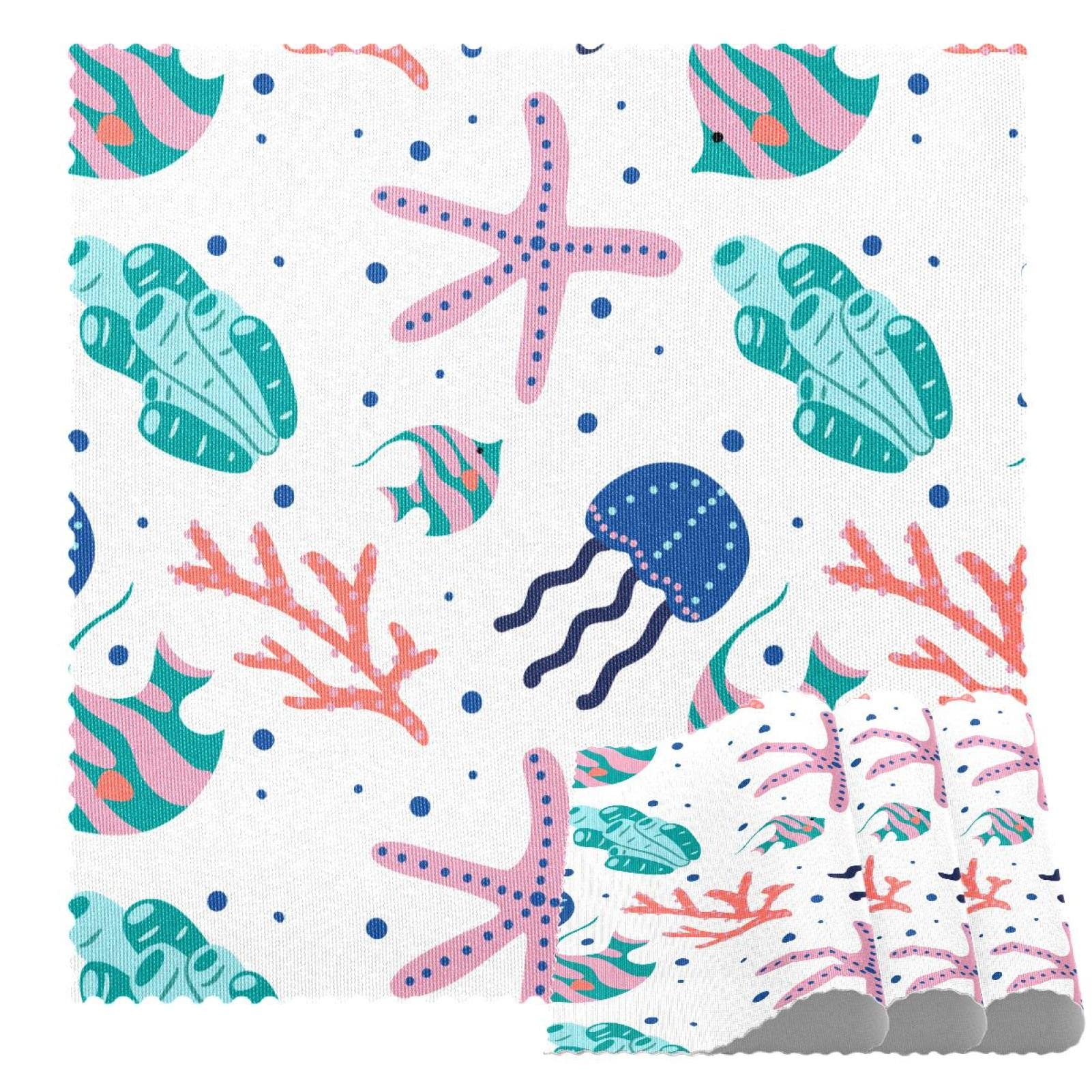 Sets de table pour tables à manger motif feuilles colorées 4pcs