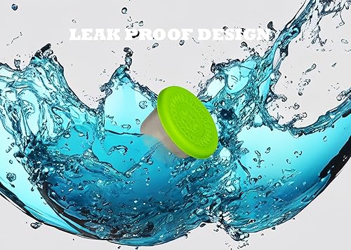 Miniatura 2 de Paquete de 5 recipientes de acero inoxidable de 2.5 onzas con tapas, tazas de aderezo para ensaladas a prueba de fugas con tapas de silicona