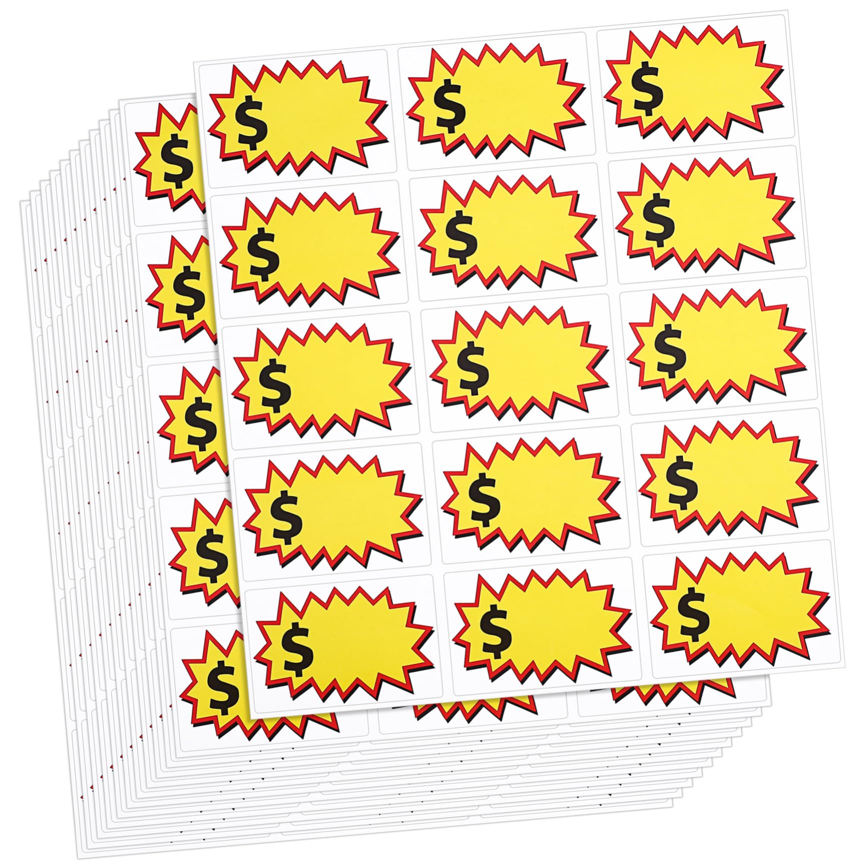 Gogogmee 20 Sheets of Eye-catching Sale Stickers Pricing Label Stickers for Retail Garage Sale