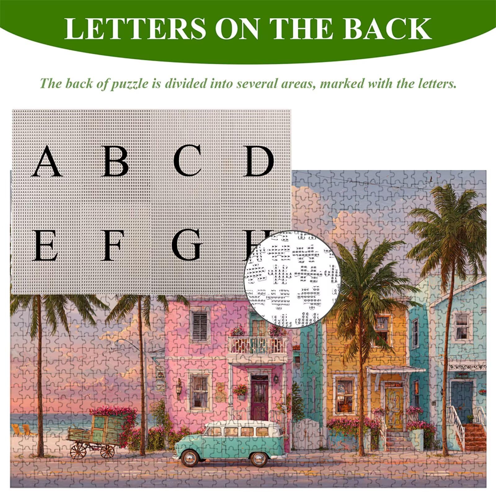 Puzzle 1200 Piezas Adultos Villa & Verano, Rompecabezas con Letras Traseras y Póster, Pasatiempo Antiestrés, Decoración de Pared, Regalo Decorar Mujer Hombre 75 x 50 cm (14 Años +) P3#294