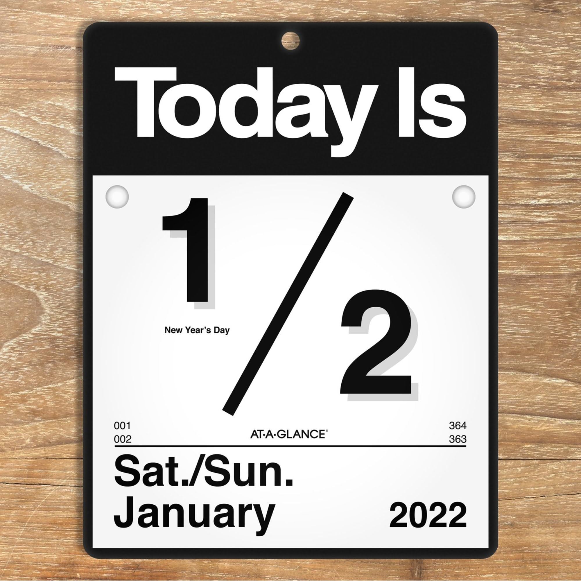 AT-A-GLANCE 2022 Daily Wall Calendar - 9.5x12 Inches, "Today Is" Design, Refillable