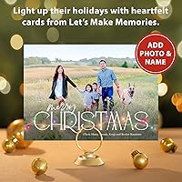 Vista 2 de Let's Make Memories - Tarjetas navideñas personalizadas con sobres, tarjetas navideñas de 5 x 7 pulgadas, sobres blancos, Colorful Lights