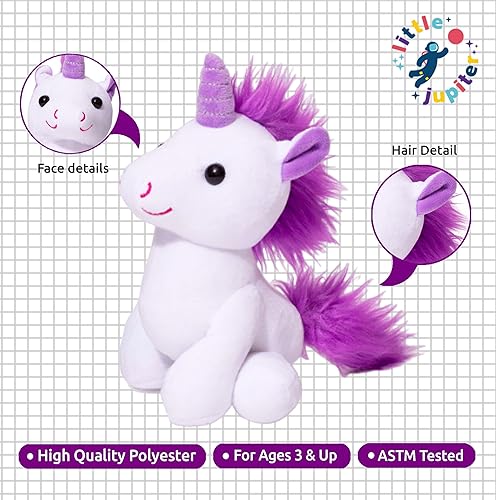 Miniatura 2 de Animal de peluche de unicornio de 7.5 pulgadas, peluche de unicornio para niñas, animales de peluche de unicornio para niñas, cosas de unicornio,