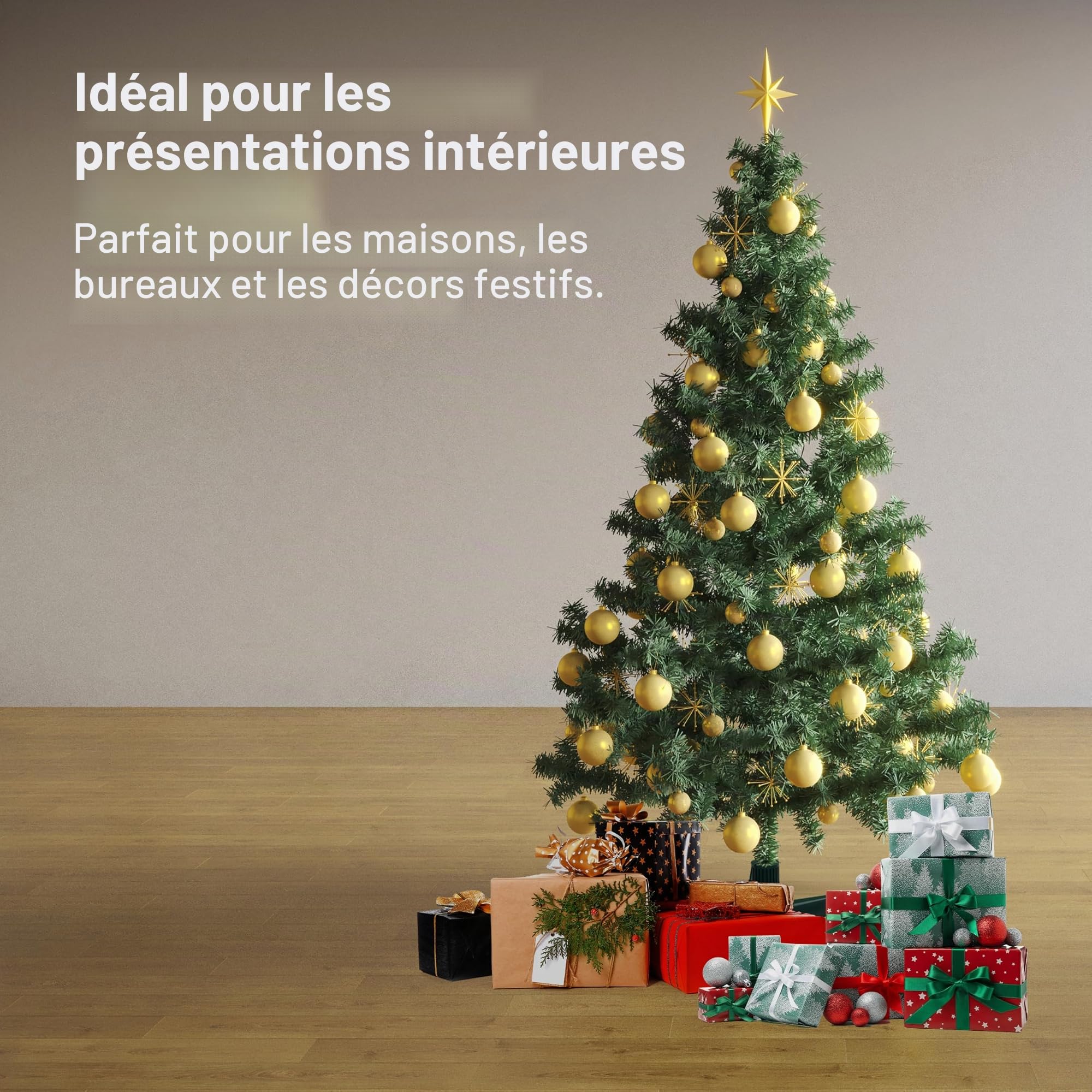 Support de sapin de Noël artificiel rotatif à 360°, support rotatif réglable pour sapin de Noël artificiel rotatif pour décoration de maison, festival, jusqu'à 2,4 m et 35 kg