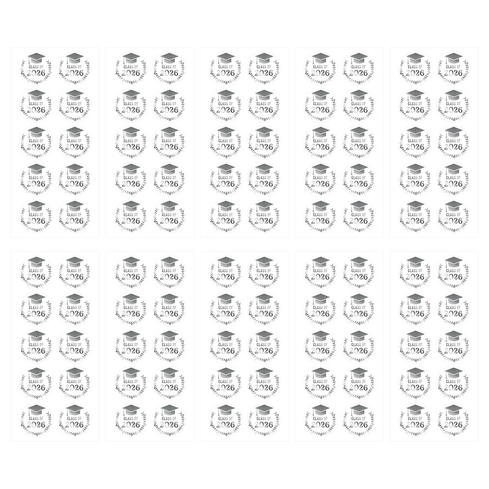 1000Pcs Graduation Sticker Clear Gold Foil Commencement Cap Sticker for Scrapbooking Party Invitations Album Decoration Scrapbooking Transfers