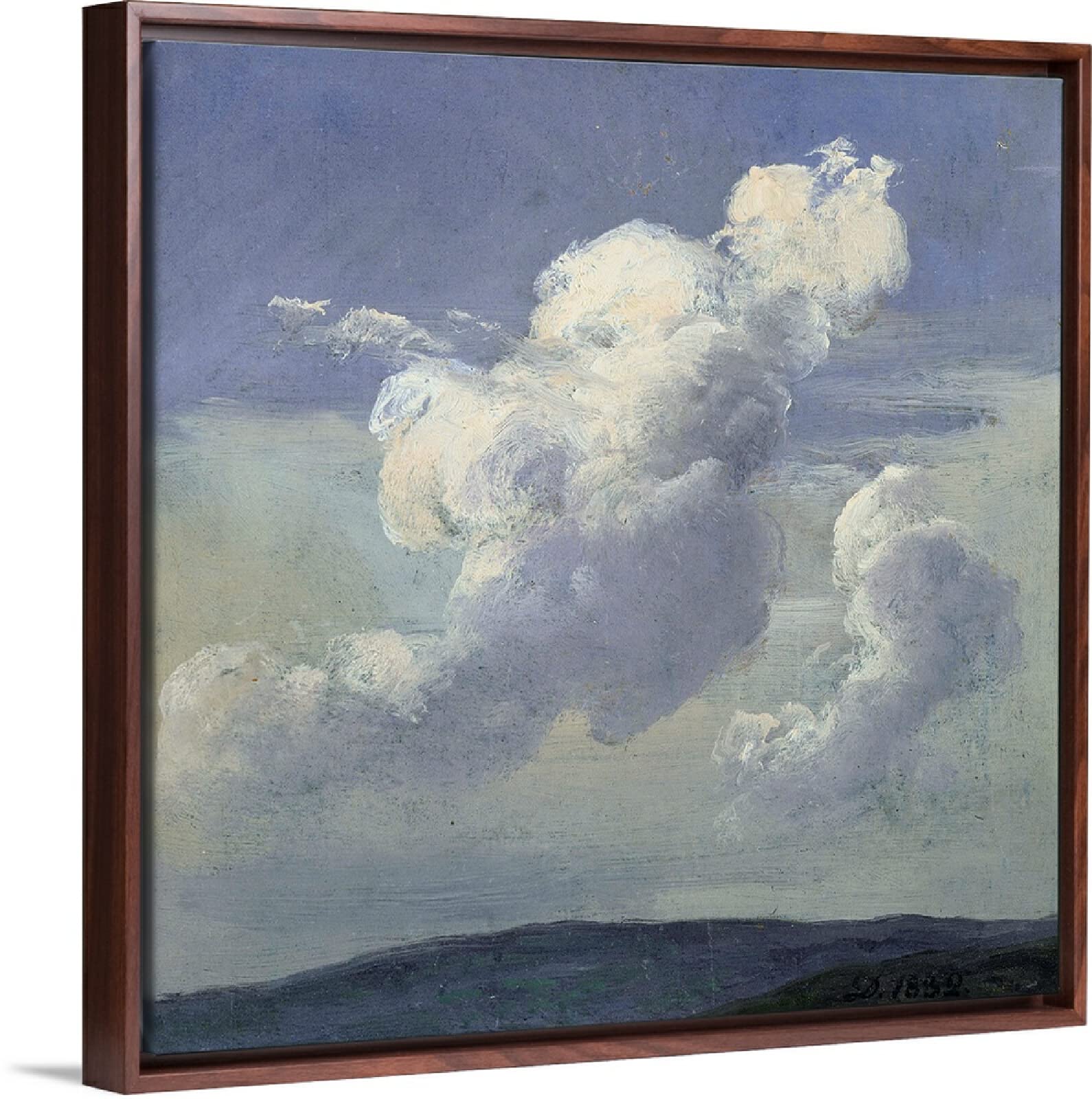 SYSMYXGS Paint by Numbers for Adults Beginner DIY Acrylic Painting Kits with Brushes, Pigment, Oil Canvas Arts CraftHome Decor Gifts — Cloud Study by Johan Christian Dahl