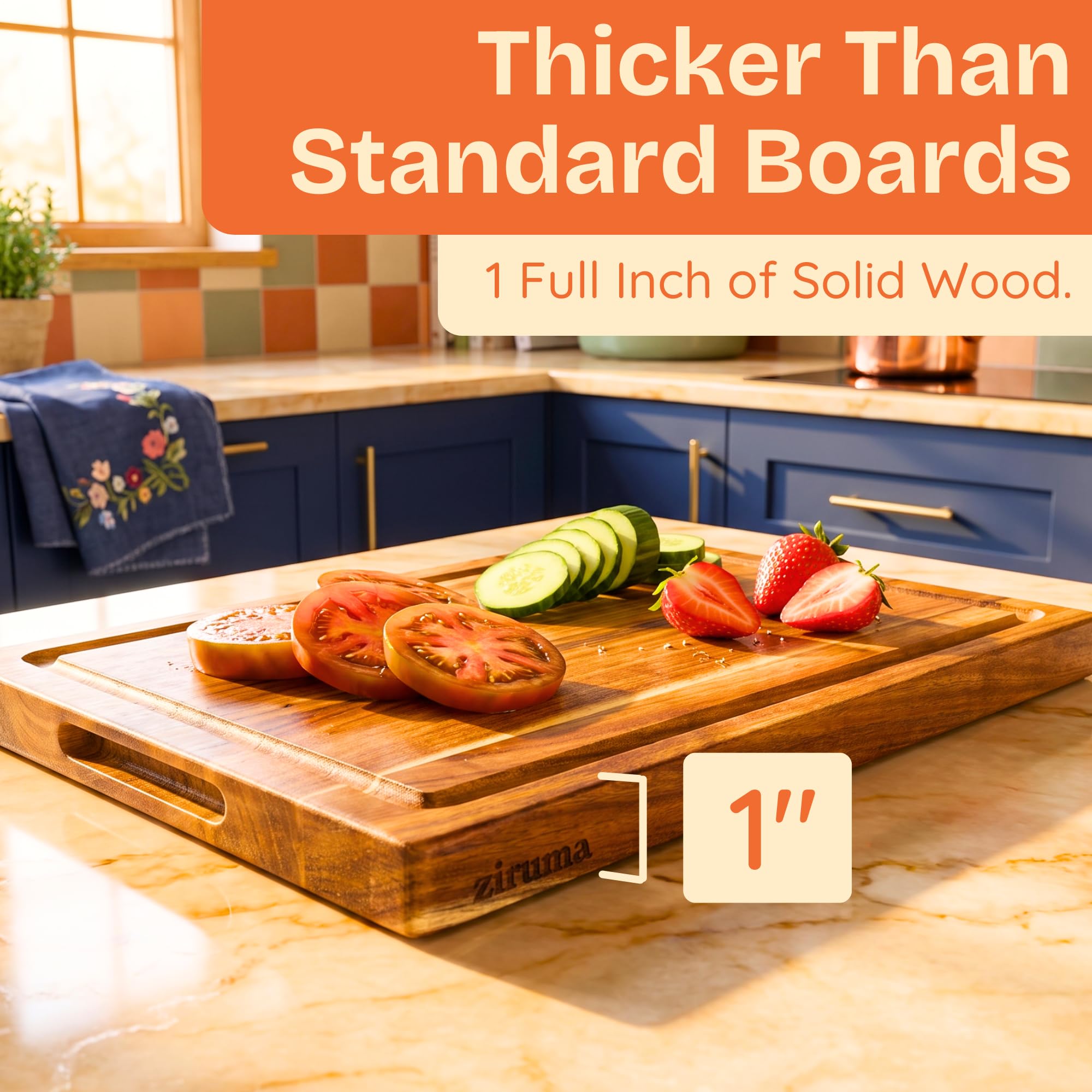 Amazon.com: Non-Toxic Acacia Wood Cutting Board, Mineral Oil