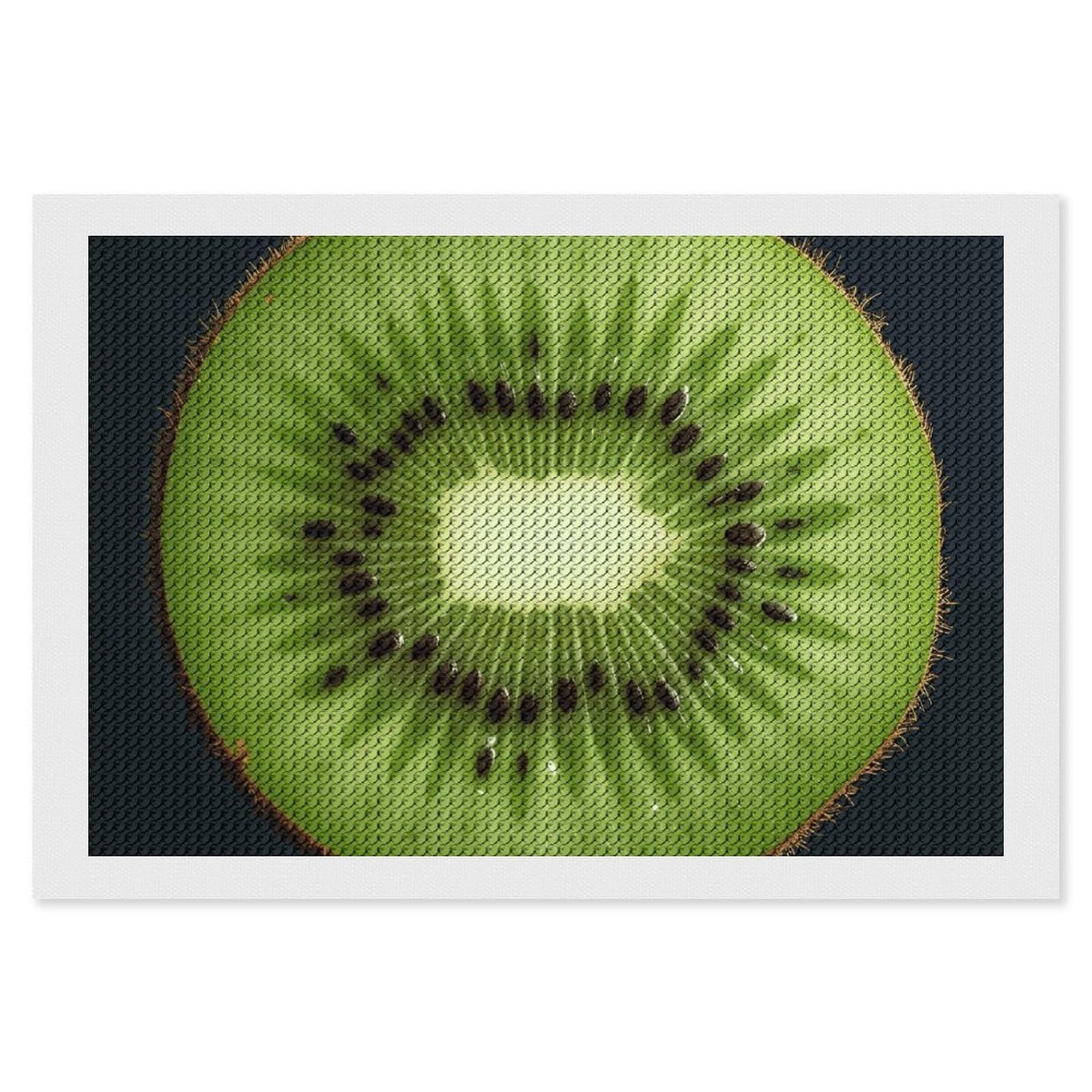 NONHAI Diamond Painting Kits for Adults - DIY Diamond Art Kits for Beginners - Full 5D Paint Drill Diamond Dots Paintings- Kiwi Slice Diamonds Pictures Gem Art and Craft Wall Decor 8"x12"