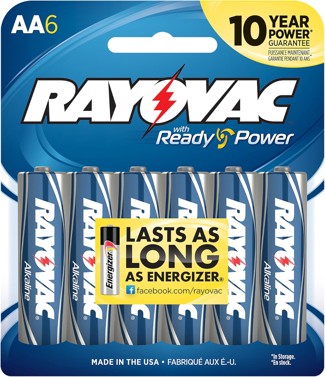 Rayovac AA Alkaline Batteries, 8156F, 6Pack Health