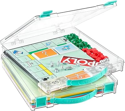 27% off: Vtopmart 2 Pack Board Game Storage with Handle and Snap-Tight Latch Lid