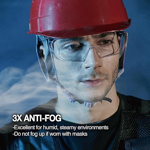 Miniatura 3 de DEX FIT Seguridad sobre gafas SG210 OTG se ajusta sobre tus lentes, protección ocular Z87, 3 veces resistente a la niebla y a los arañazos,