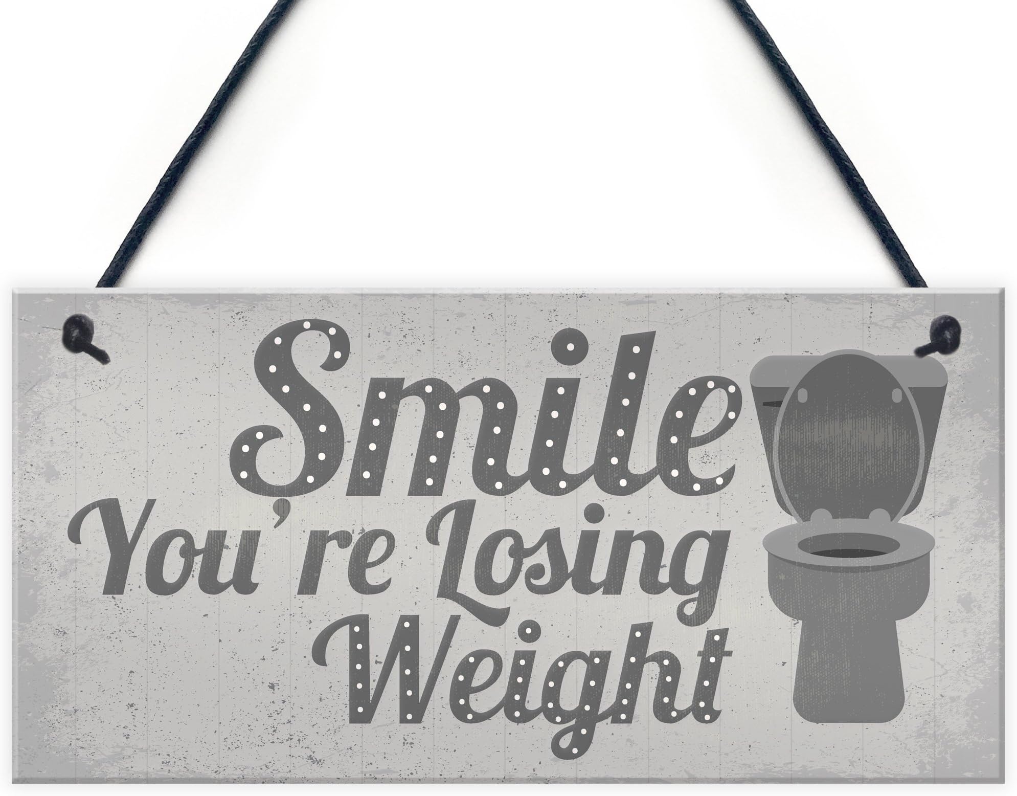 Red Ocean Losing Weight Novelty Funny Bathroom Toilet WC Door Wall Sign Cafe Pub Office Plaque