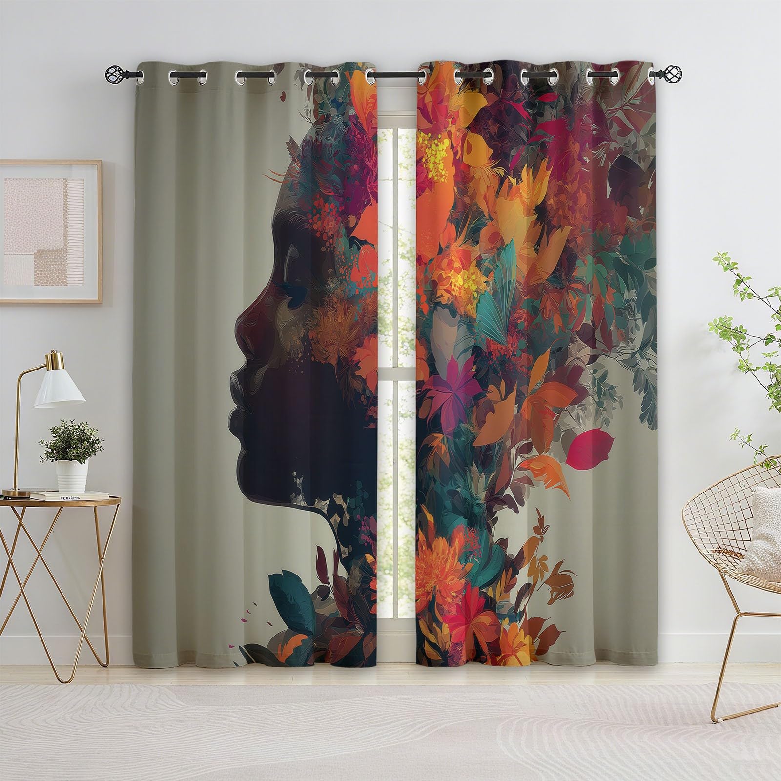 Rideau occultant beige 140x245 cm pour chambre enfant fille garçon