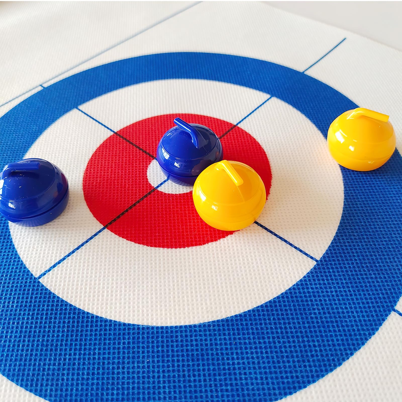 Teksome Curling-spel op tafel, Curling-spel op tafel - Tafelblad sjoelbak | Educatief plezier Curling Bowling en Golfactiviteit met mat voor kinderen, ouders, feest, reizen