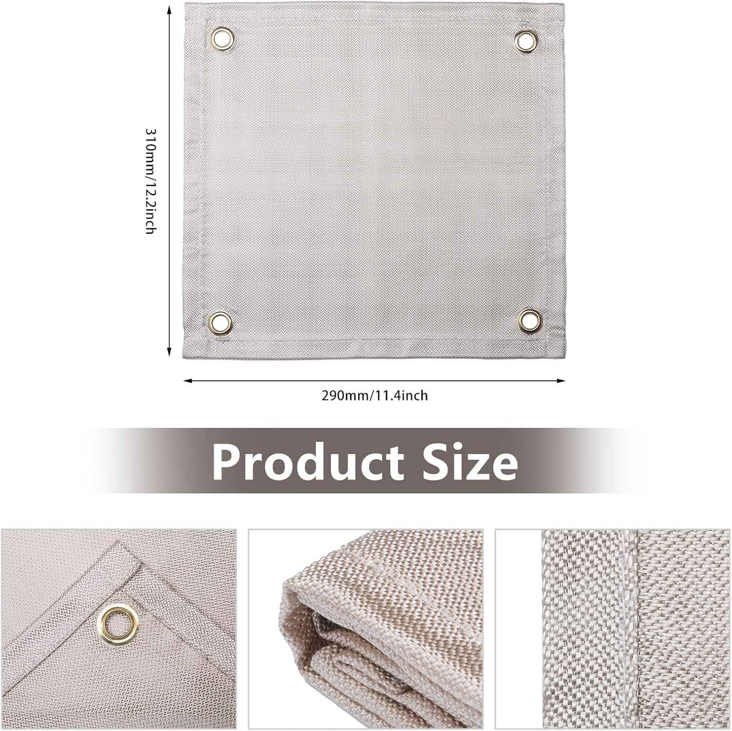 CHGCRAFT Heavy Duty Soldering Mat 12.2x11.4inch with 4 Grommets High-Temperature Resistant Welding Mat