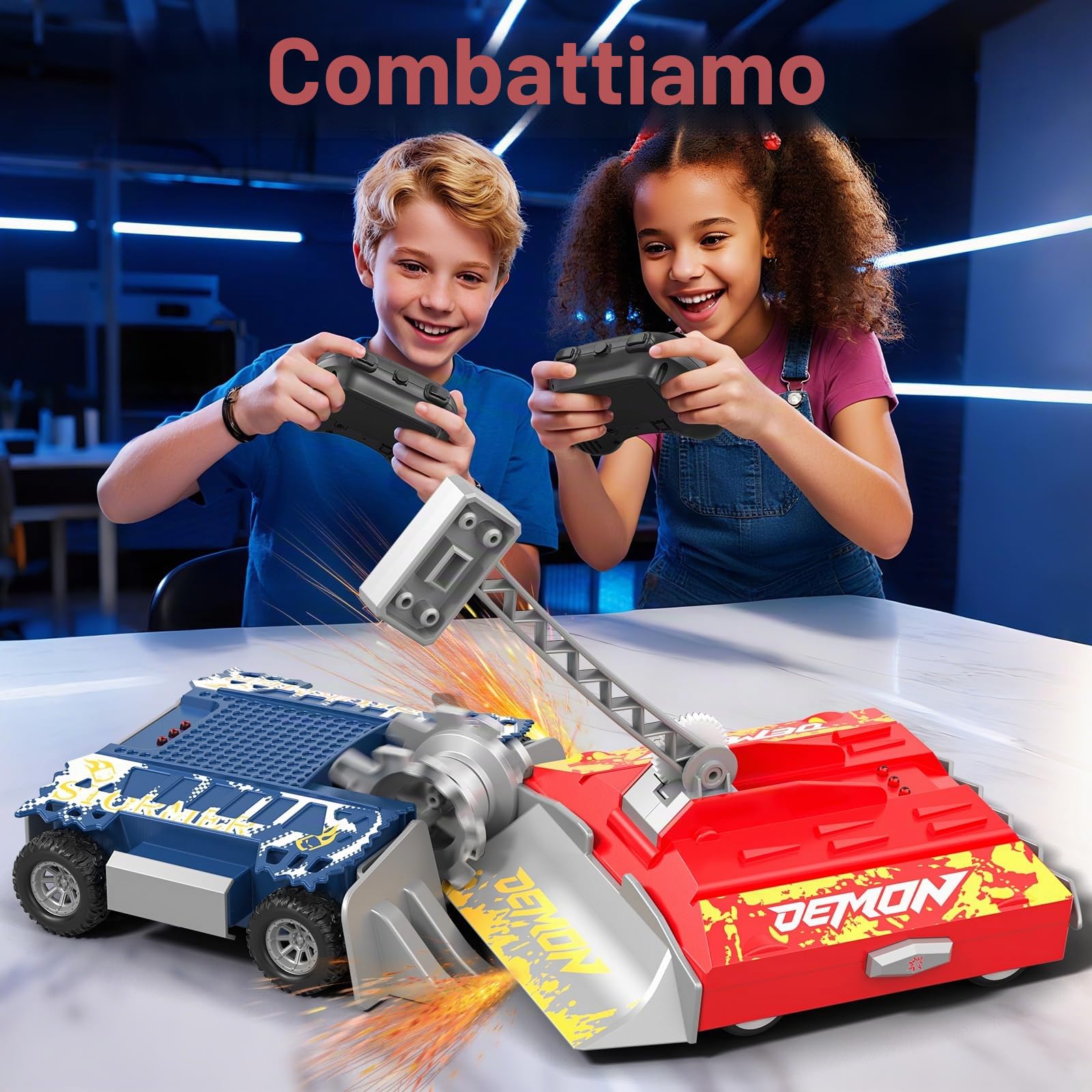Sunrad BattleBots Arena MAX, Multiplayer Robot Board Game for Kids, Remote Control Toy,for Boys and Girls Ages 8 and Up