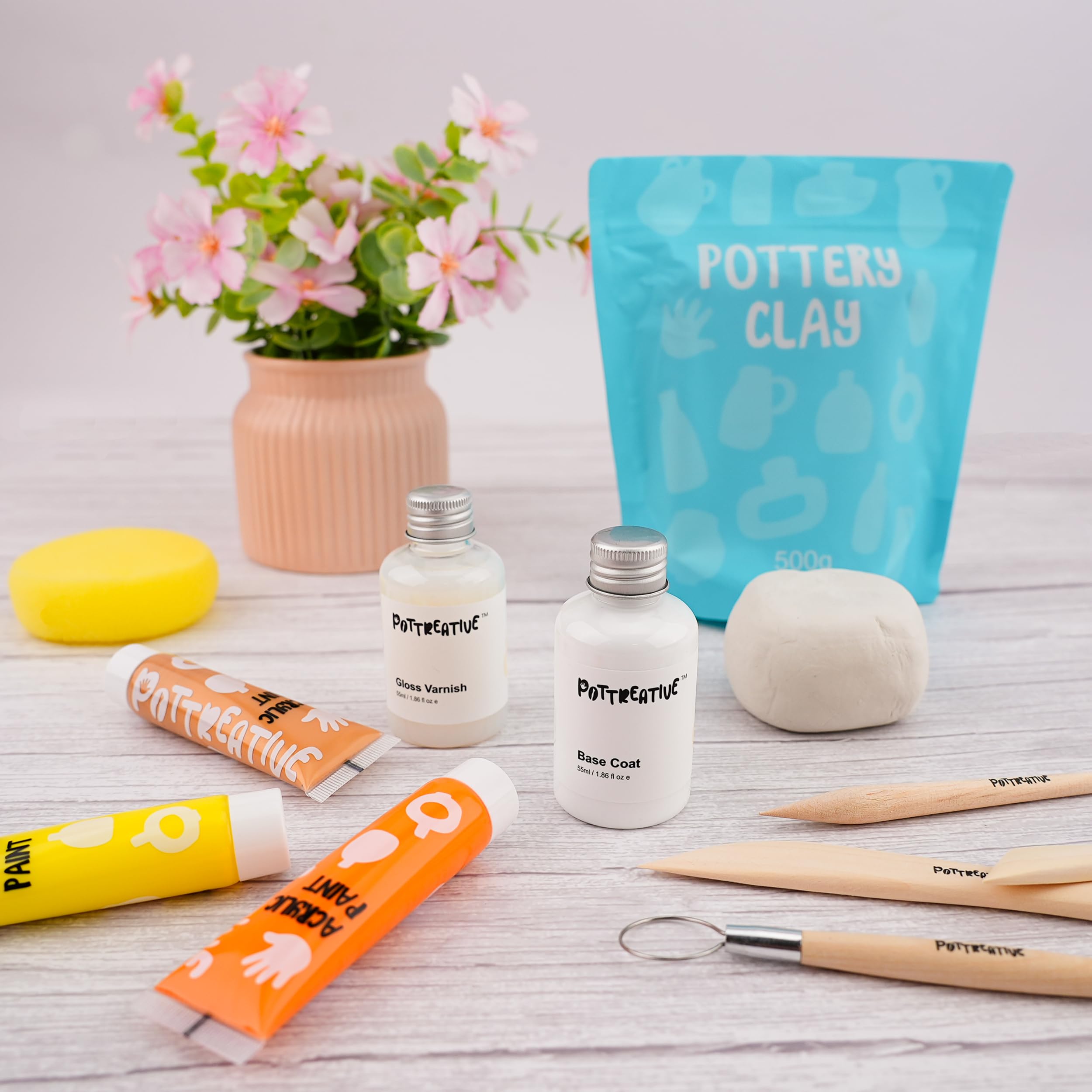 Airdry Clay Kit UHAPEER Pottery Kit Air Dry Clay For Adults, DIY