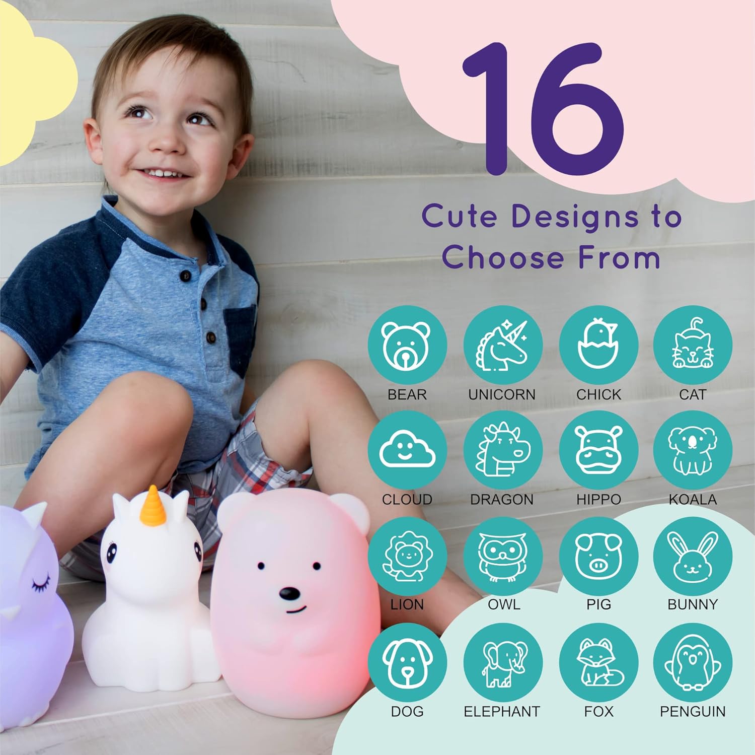 Adorable Cat-Shaped Silicone Nursery Night Light