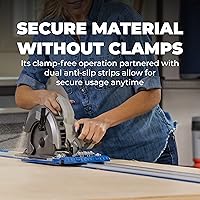 Vista 6 de Kreg KMA3700 Accu-Cut XL - Universal Track Saw Guide System - Make Straight, Cross, Rip & Angled Cuts Easily