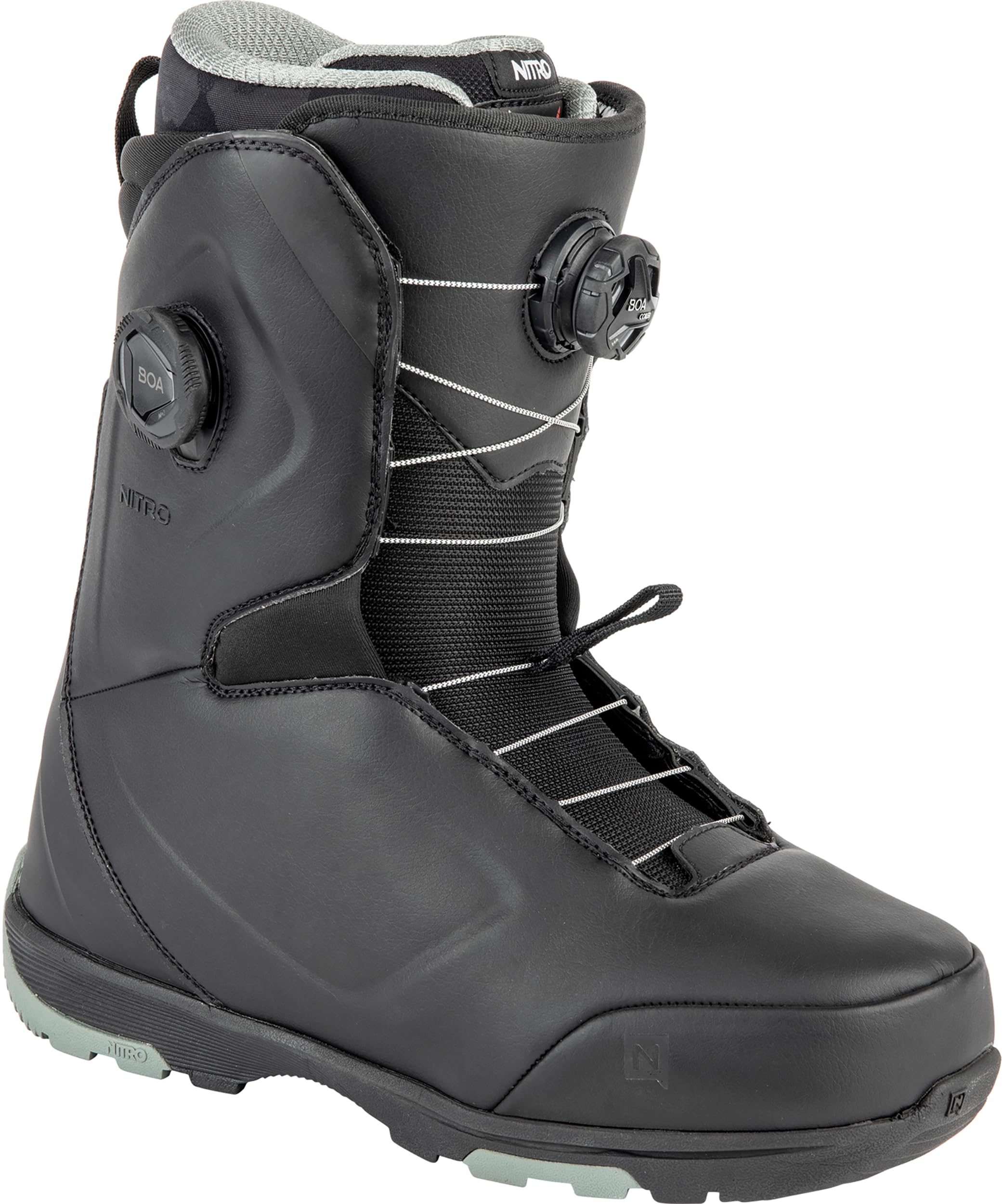 Nitro Club Boa Mens Snowboard Boots, Black, 10 (28.0)