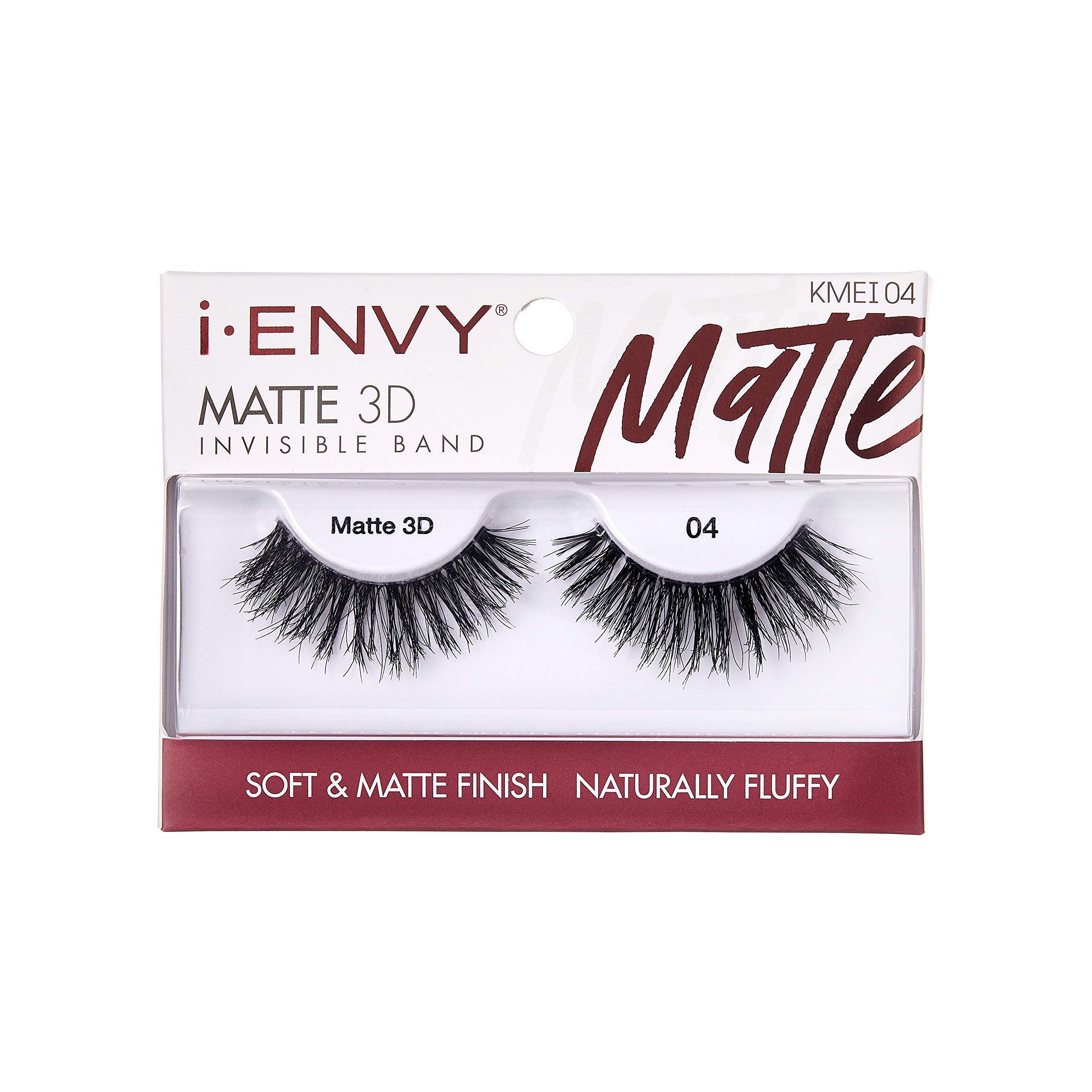 i-Envy False Eyelashes Matte 3D Collection, Invisible Band, Soft & Matte Finish