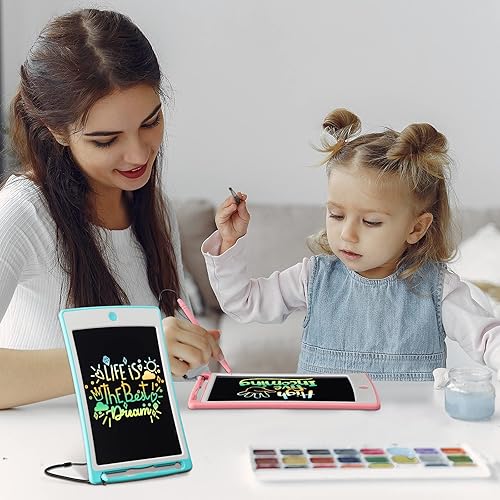 Miniatura 5 de Tableta de escritura LCD de 8.5 pulgadas, tablero de dibujo colorido, almohadilla de dibujo educativa para niños, tableta de escritura LCD borrable,