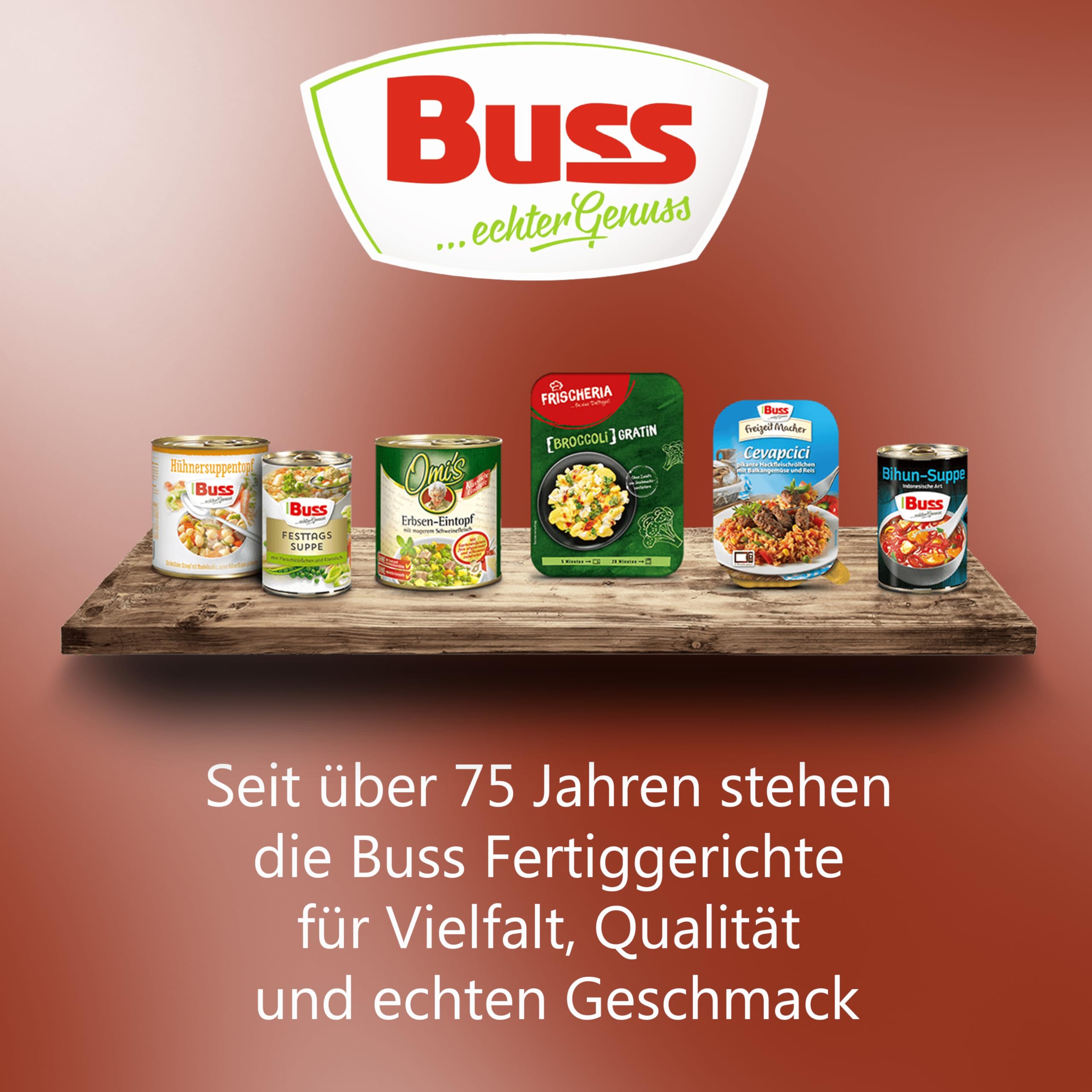 Buss Asia Suppen - Gemüsesuppe nach chinesischer Art, 12 x 400g