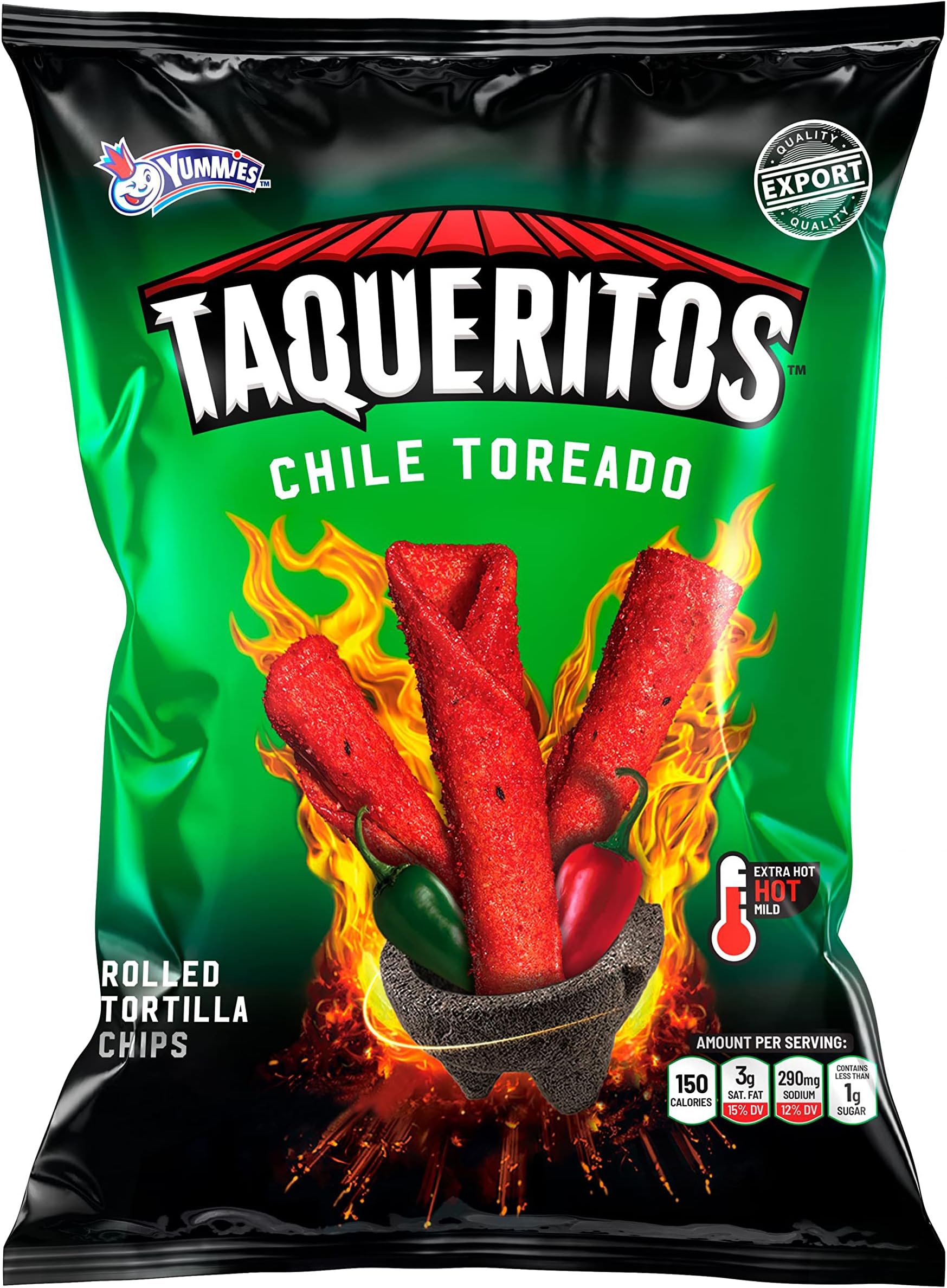 Rolled Tortilla Chips in Chile Toreado Flavor 8 oz, 20 Pack