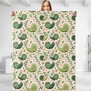 Funny Snails Throw Blanket - Plush, Soft, Comfy, Warm, Fuzzy, Flannel Blanket for Couch, Bed, Travel, Office, Outdoor, Home Decor - Unique Gift for Men and Women 50''×60''