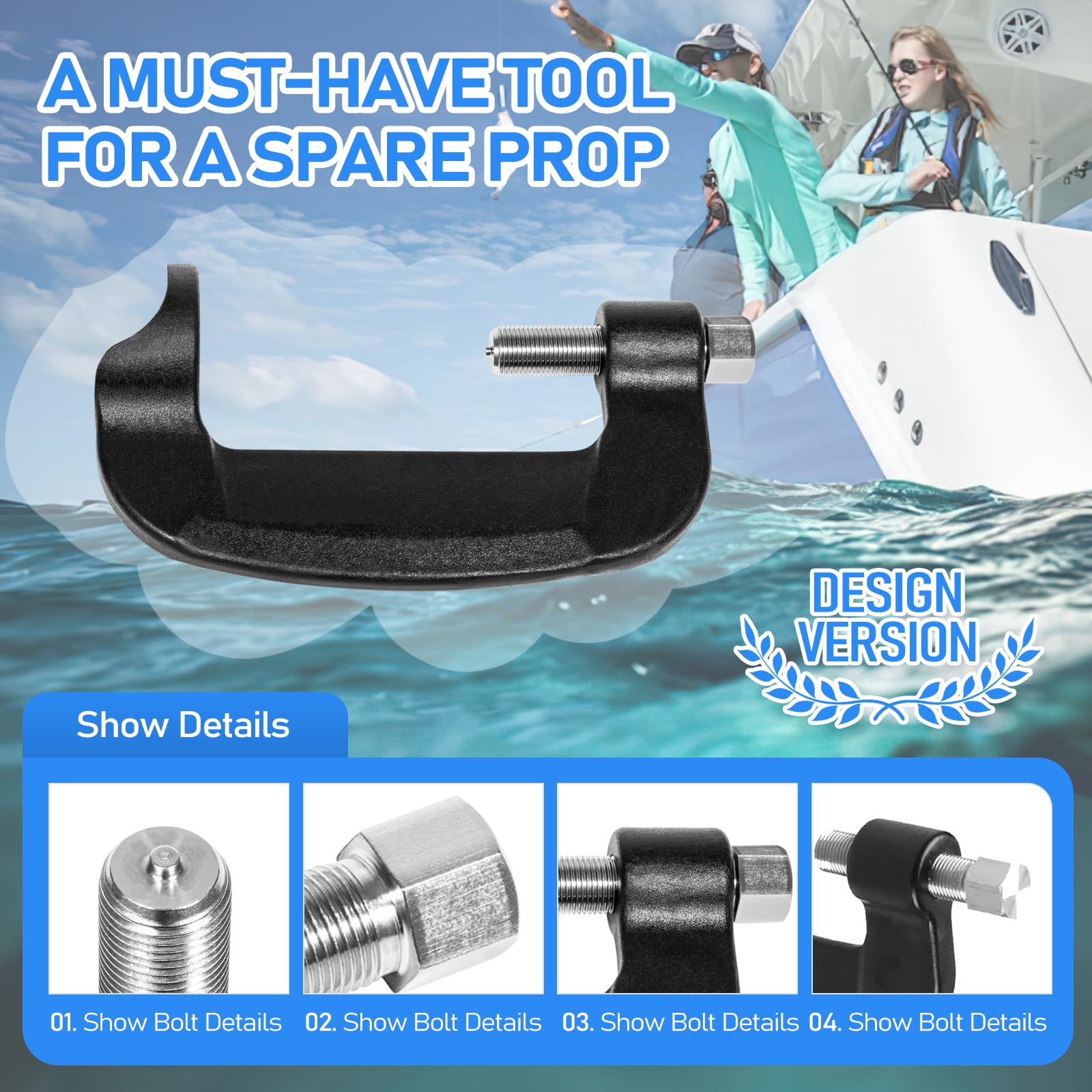 E-cowlboy 330S Propellerabzieher Für 1 1/4 Zoll Wellen – Für Ski-, Wakeboard- & Bootspropeller, Mit Schwenkbarer Spitze
