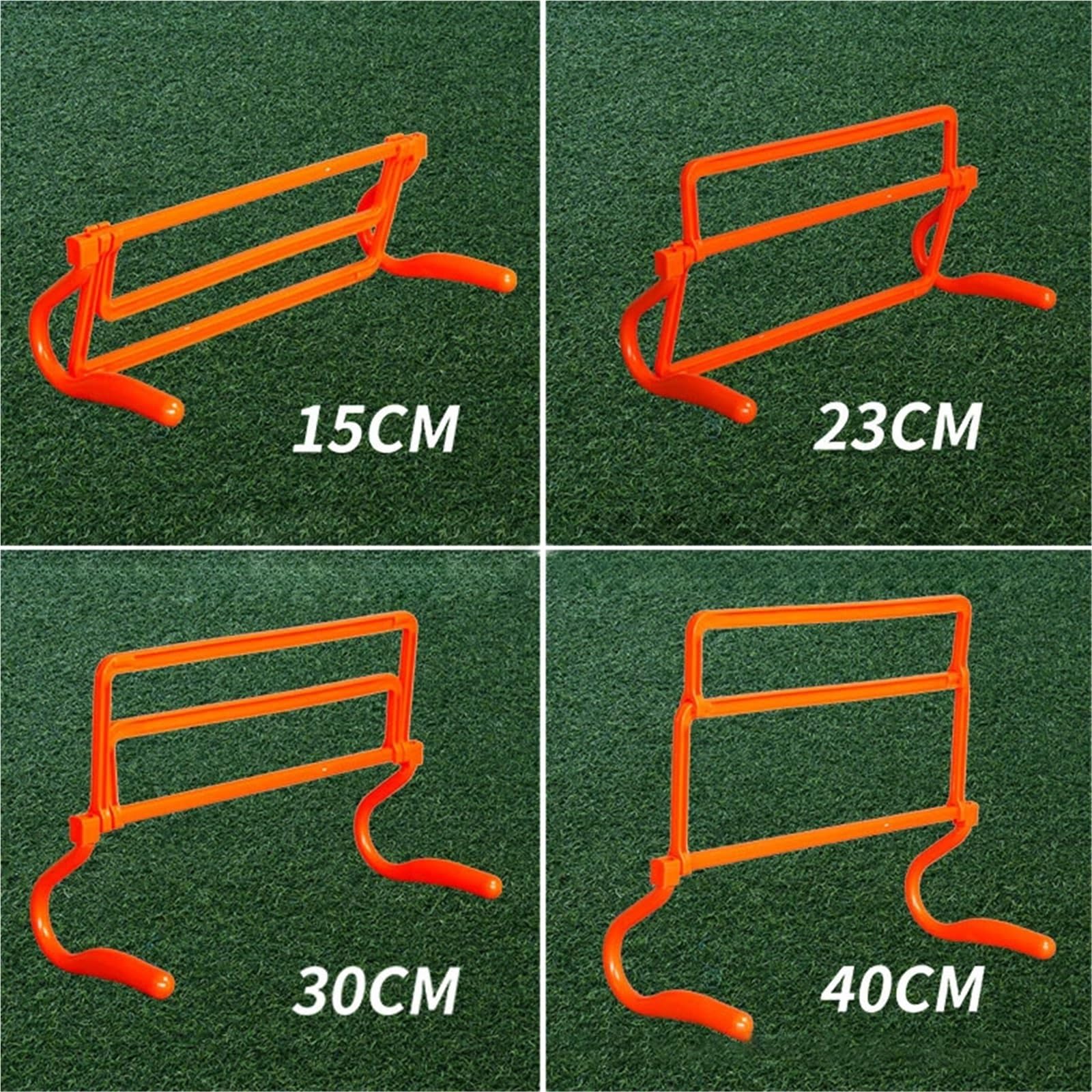 Vallas De Agilidad 6PCS Foldable Hurdle Adjustable Football Training Equipment Soccer Ball Agility Training Accessory Removable Football Barrier Frame(Blue)