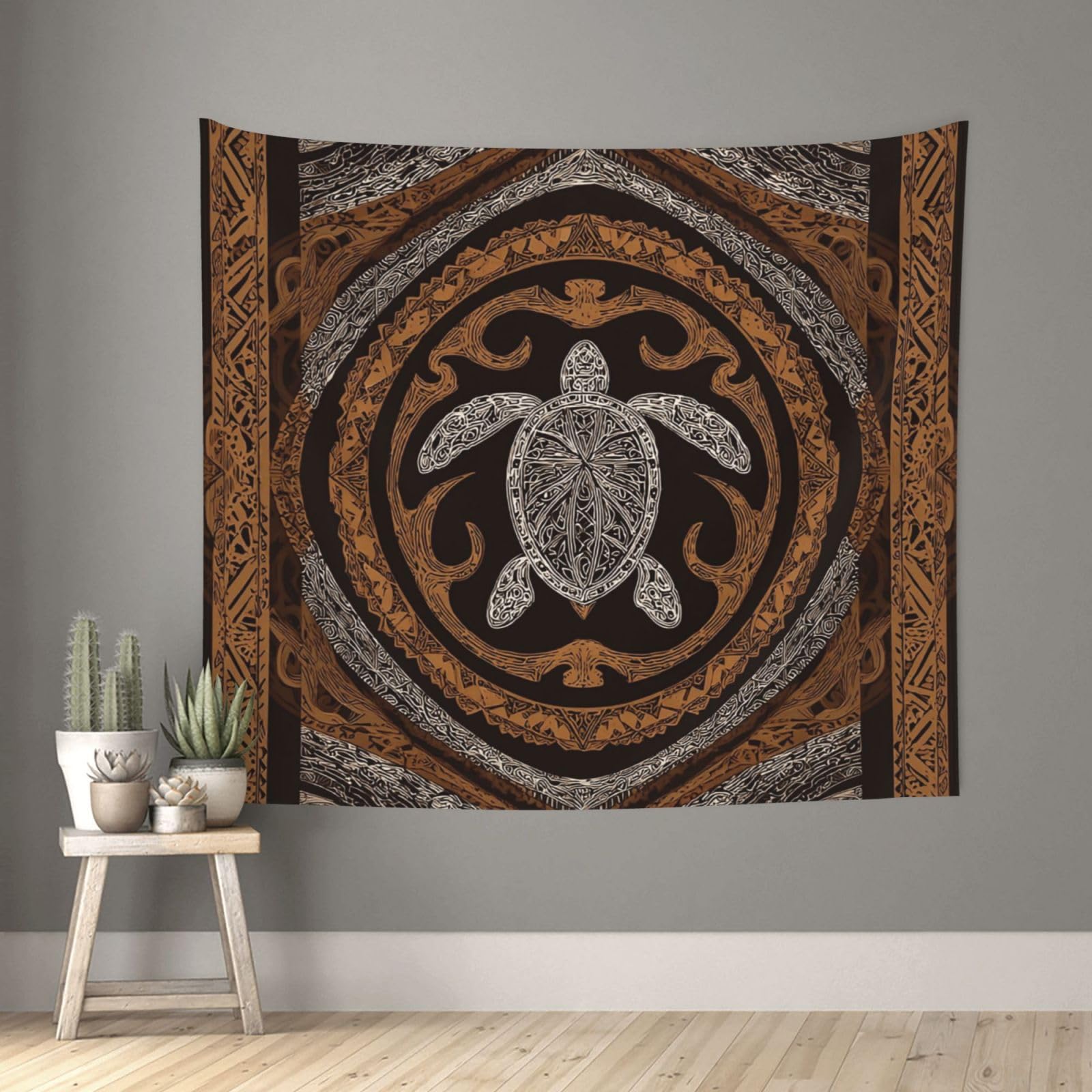 Tapestry Wall Hanging for Bedroom Aesthetic Wall Mural Tapestries 152x130 cm Art Backdrop Hawaiian Tapa Honu Turtle Tapestries Landscape Poster Tapestry for Living Room Dorm Office Home Decor