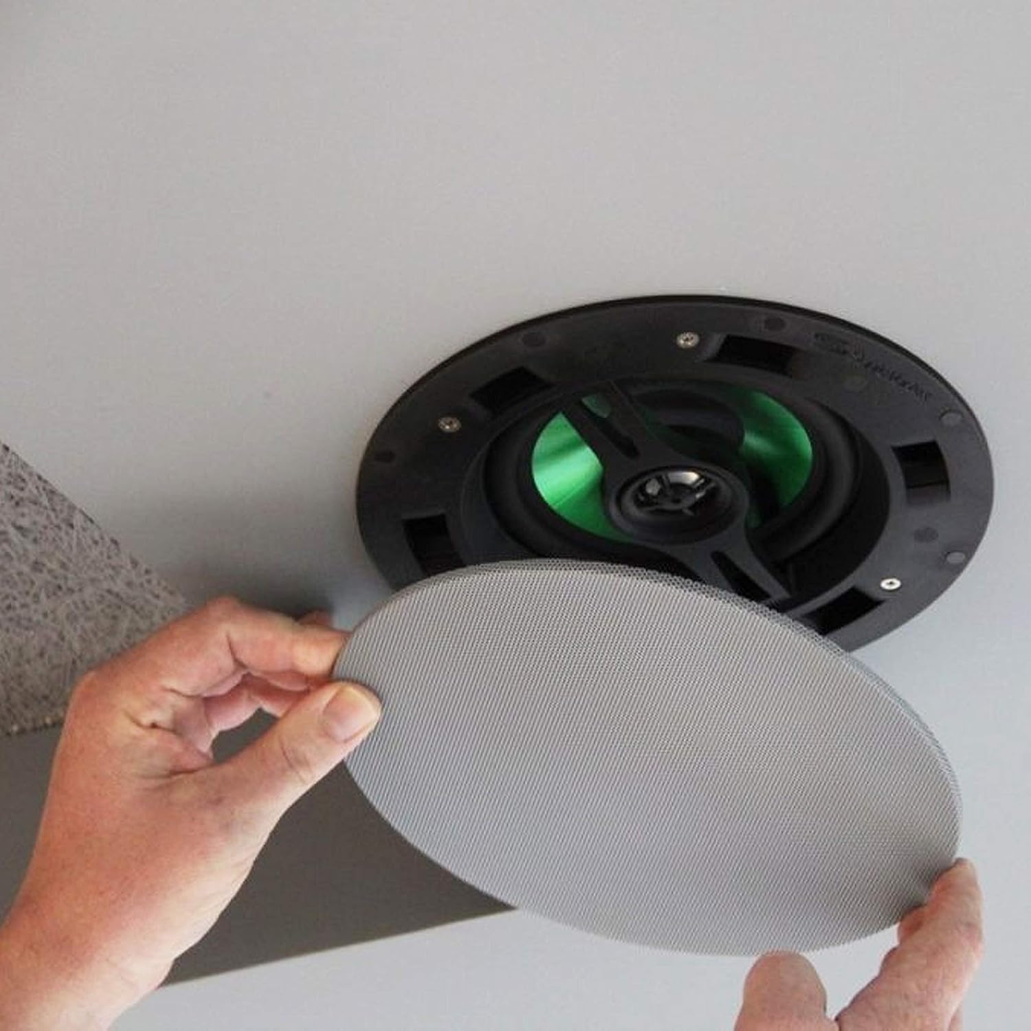 Featured Product Beale Street 2-Way Dome Speakers - Pair in-Ceiling Surround Sound Speakers for Home Theatres - Patented Sonic Vortex Technology for Rich, Deep, and Clear Bass Frequency Sounds, 8.0 in Silk Dome