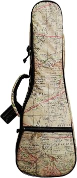 MUSIC FIRST Original Design Ancient Map Waterproof ukulele case ukulele bag ukulele cover, New Arrial Fit for 21 inch Soprano Ukulele