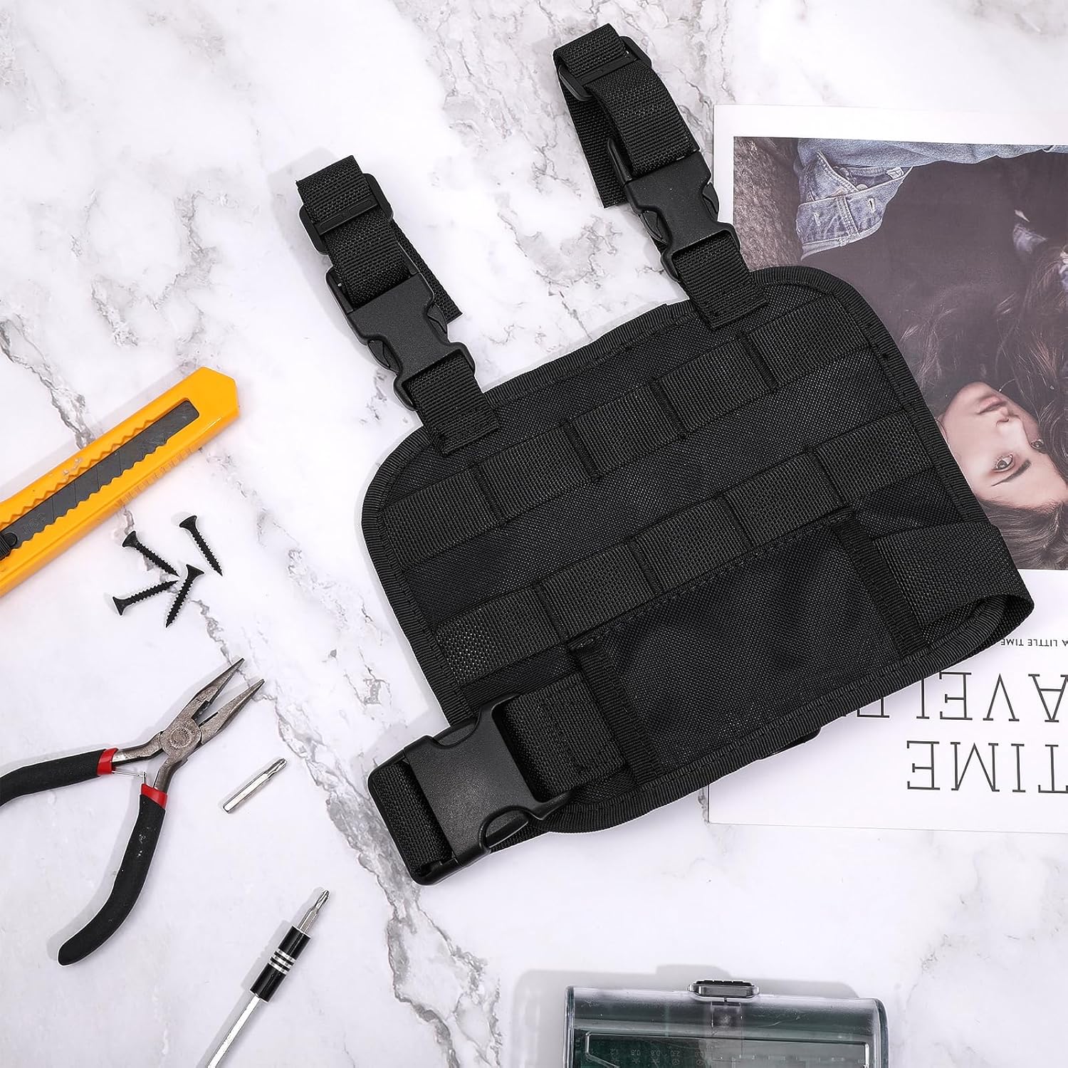 Tactical Drop Leg Platform Drop Leg Platform Universal Panel with Adjustable Belt and Thigh Straps - Image 4