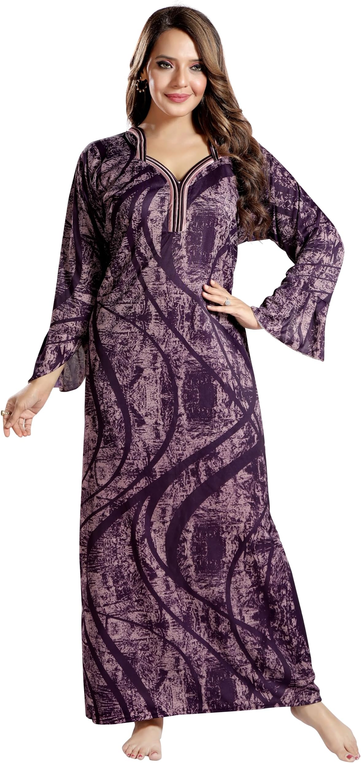 Nighty for Women's with Long Sleeves