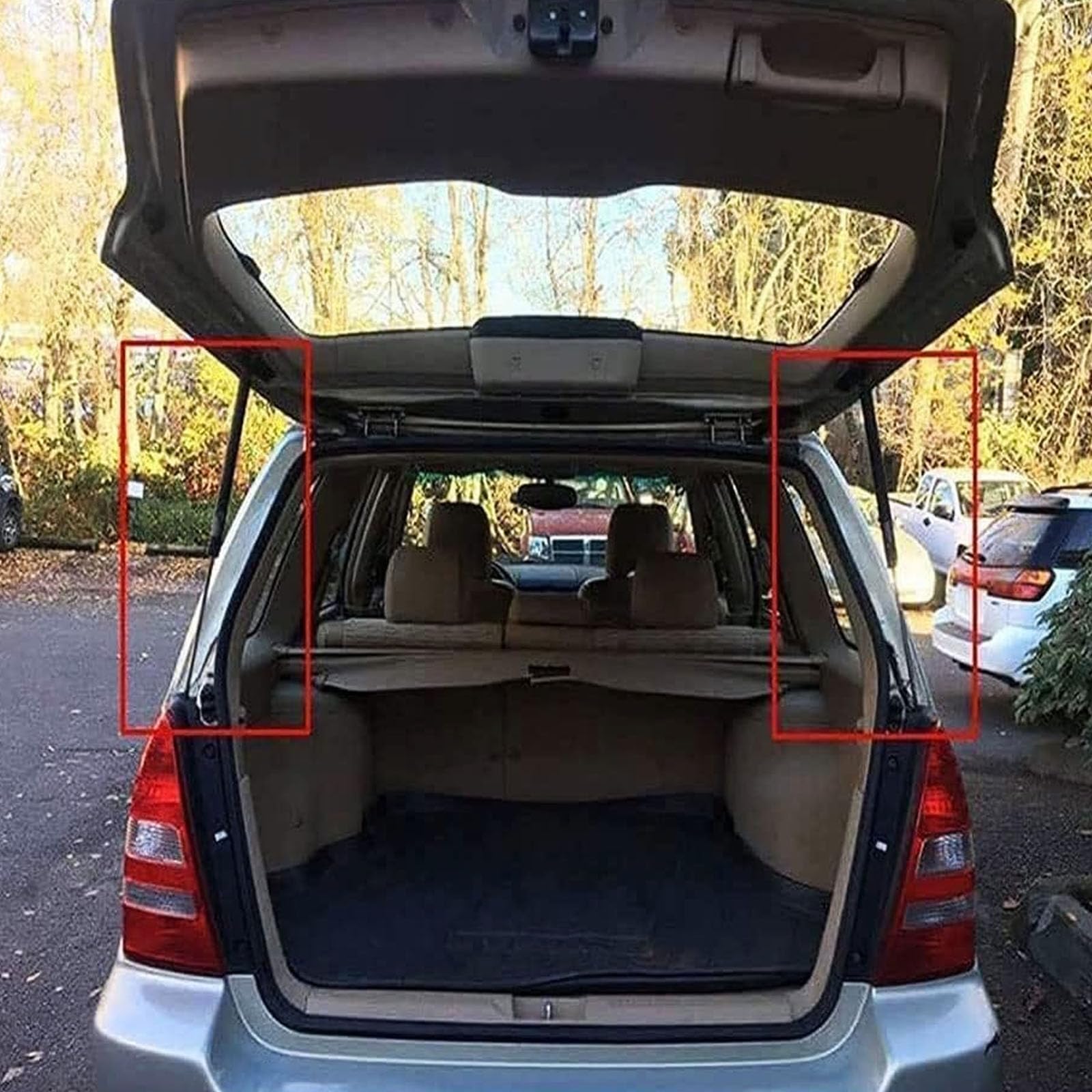 2 szt. Sprężyny gazowe tylnej klapy do Citroen C8 (EA,EB) 2002-2011 (OEM:1615080780)-63,3cm, wsporniki windy, amortyzatory, sprężyny gazowe, stal wysokiej jakości