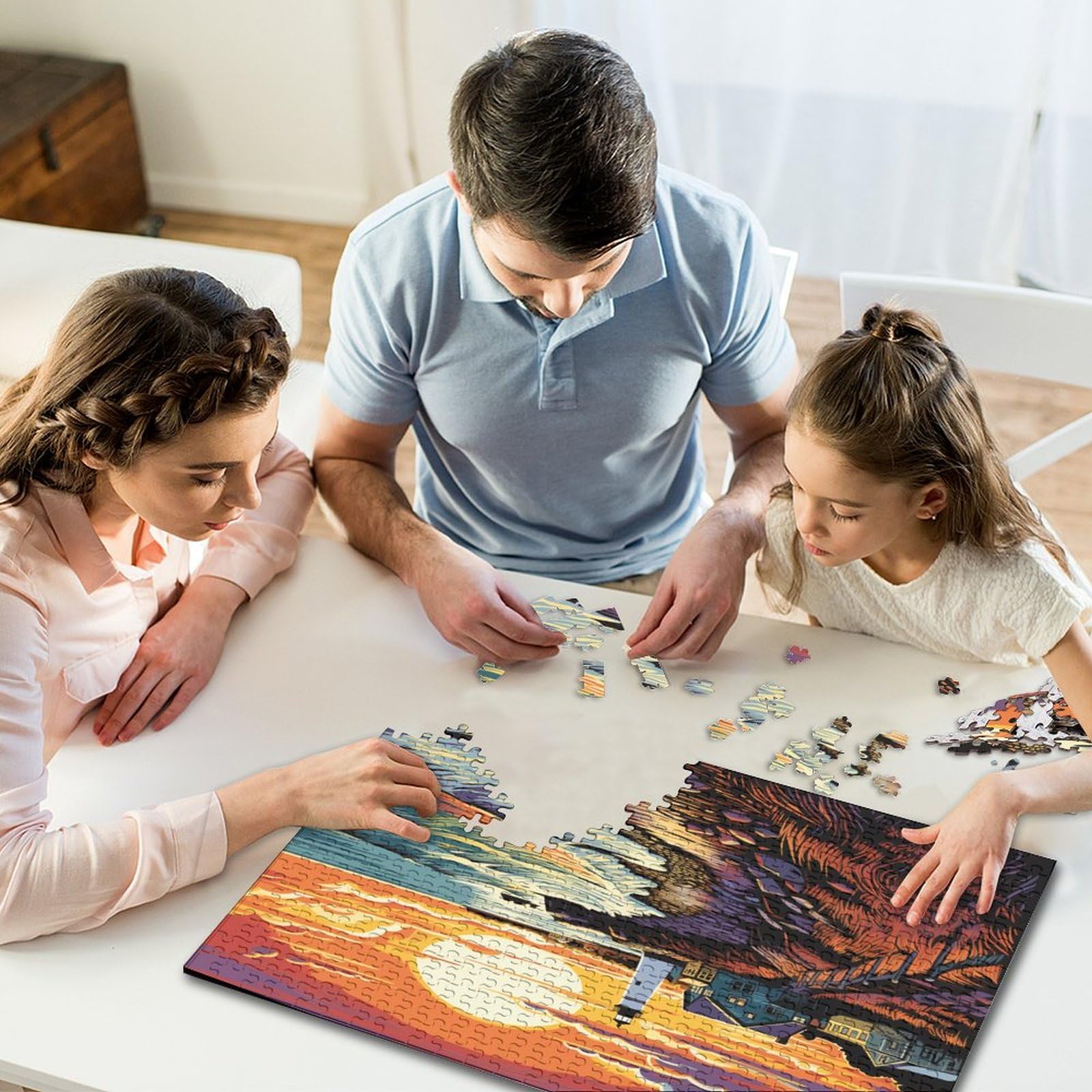 Yunlus Legpuzzels voor volwassenen, 1000 stukjes, onmogelijk, moeilijk, moeilijk, uitdagende