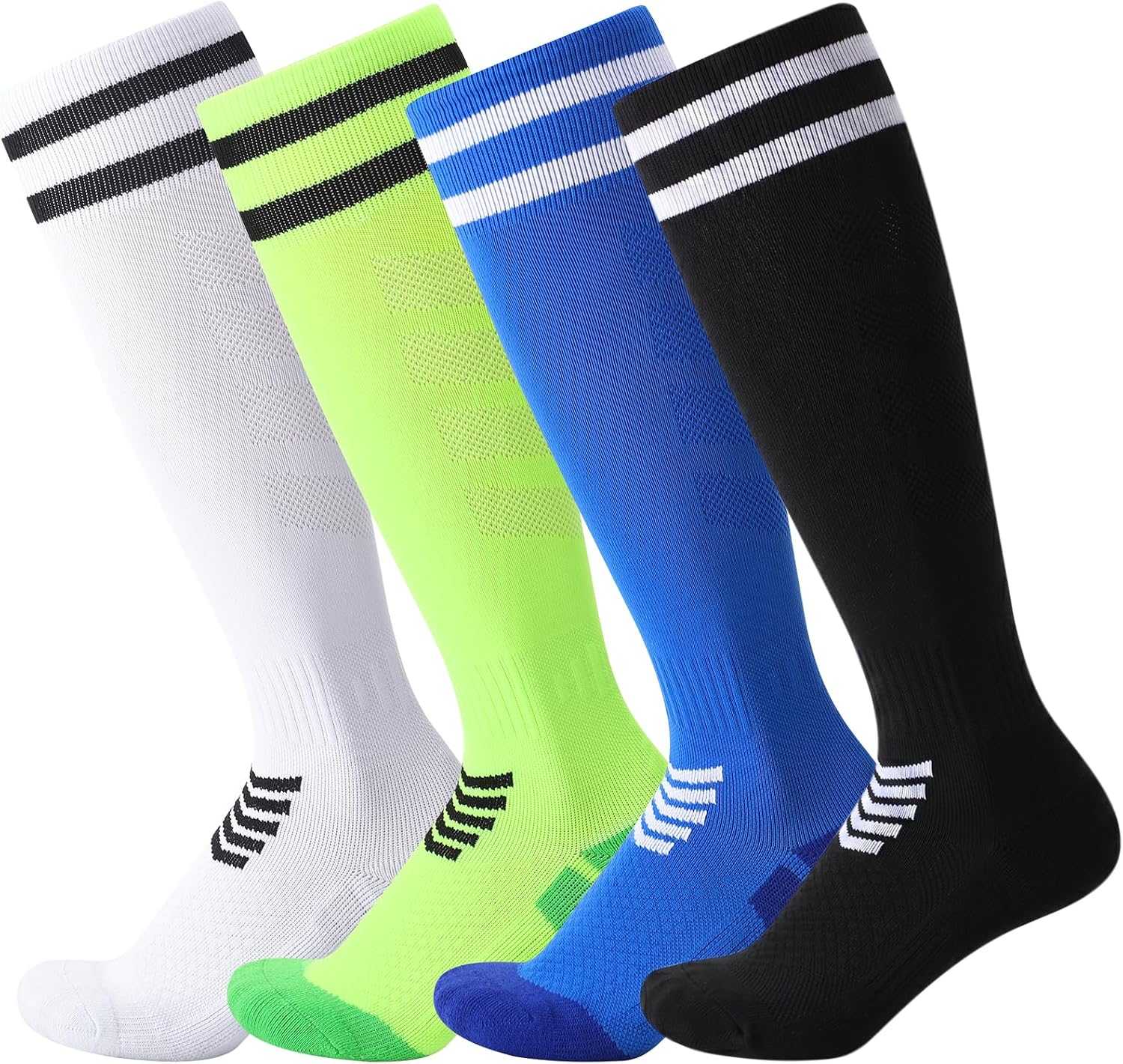 Jspupifip Childrens Football Socks Kids Breathable Soccer Socks Long Football Sports for Boys Girls Youth Junior Running