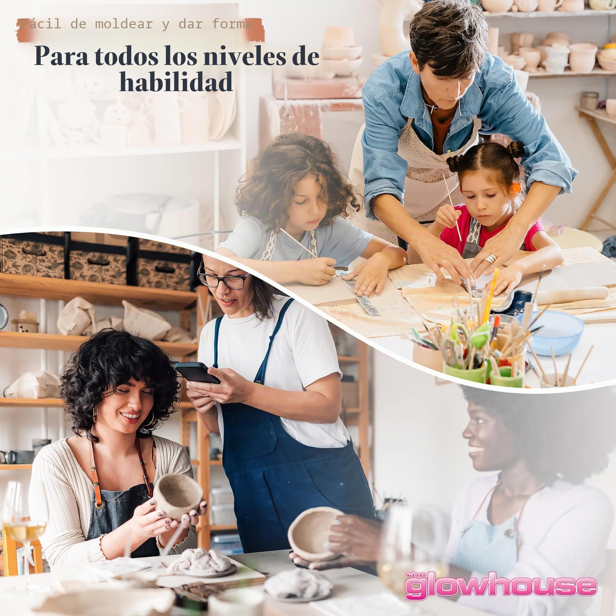Arcilla de modelado de secado al aire reforzada de nailon, 12,5 kg (terracota)