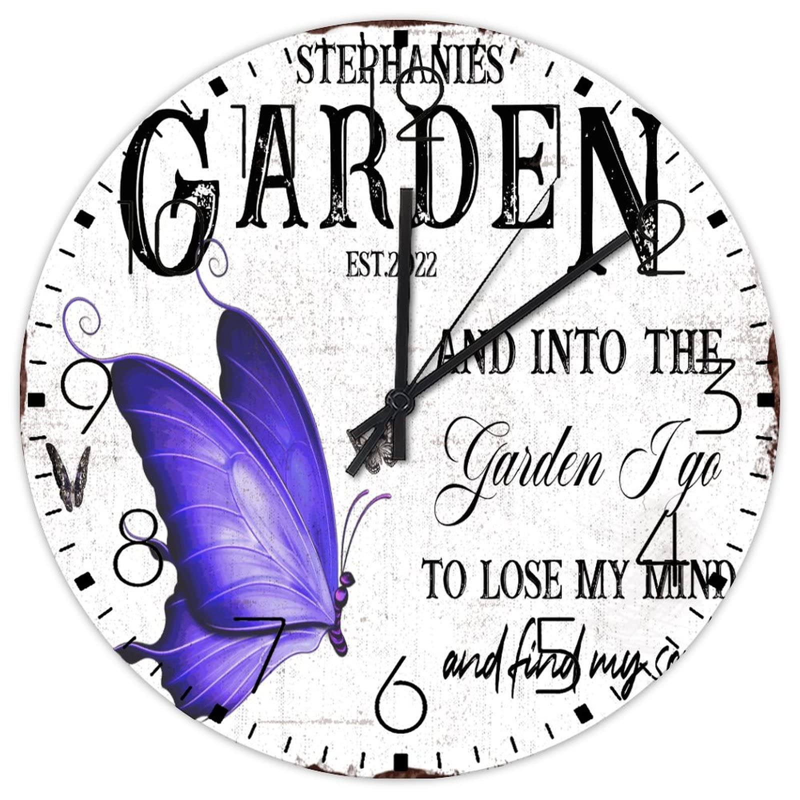 Horloge murale jardin libellule pour salon et intérieur zen