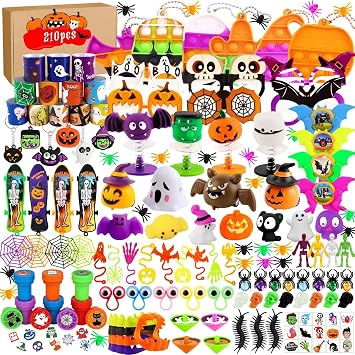 XIMISHOP 210PCS Halloween Party Favors Assortment Bulk for Kid Girls Boys