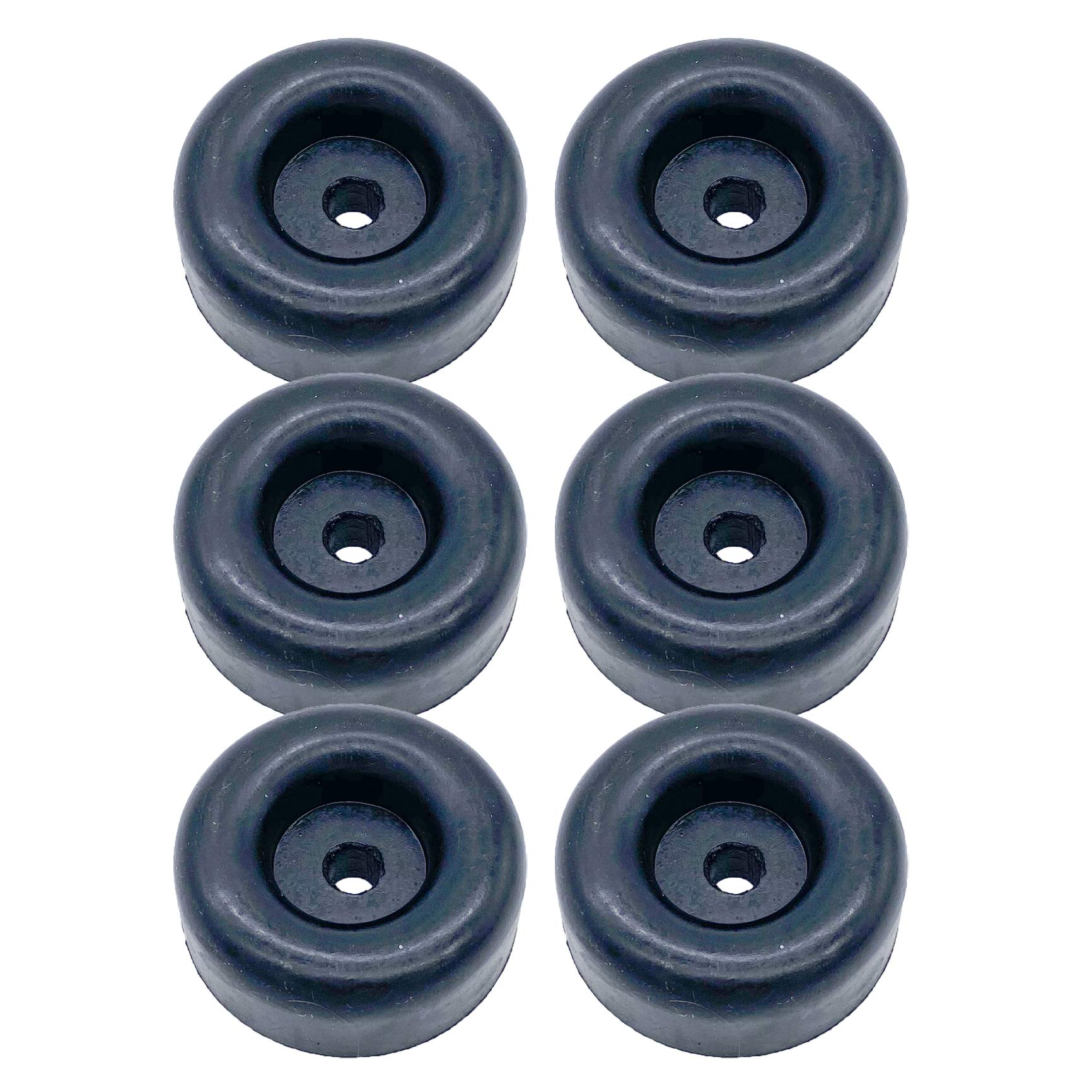 6 Rubber Bumpers for Trailer Ramp Door Truck 2.5" Round Replacement Cargo Stop (6)