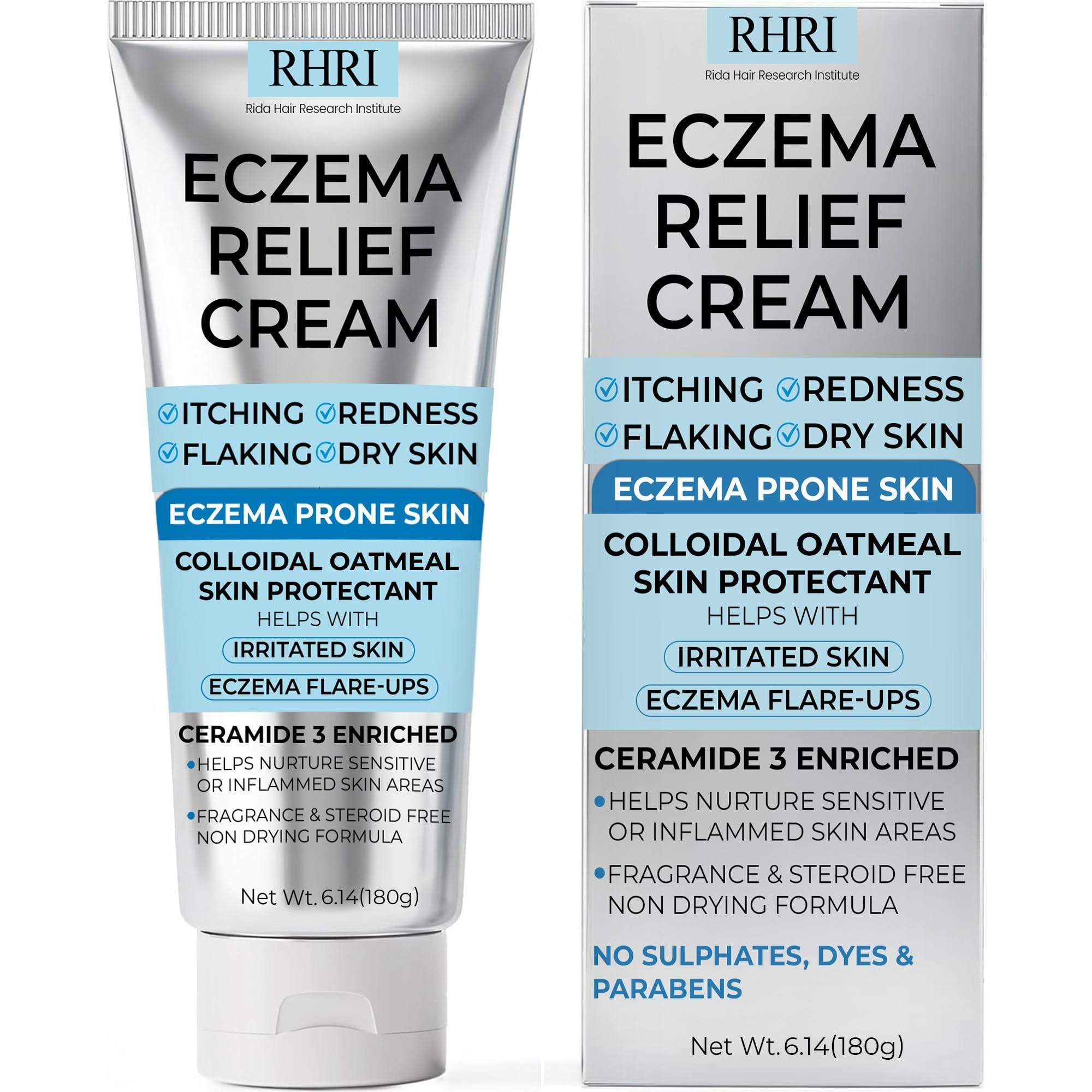 Eczema Cream For Adults with Colloidal Oatmeal for Itching &amp; Redness Relief