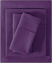 Softan Queen Size Sheet Set - Soft Queen Bed Sheets - Brushed Microfiber Fitted Sheet with 15" Deep Pockets - Breathable 4 Pieces Sheet Set for Queen Bed - Bedding Sheets & Pillowcases, Purple