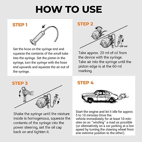 Miniatura 12 de Tratamiento de fluido de dirección asistida P2: restaura superficies metálicas, seguro para todas las bombas de dirección asistida, hasta 2 cuartos