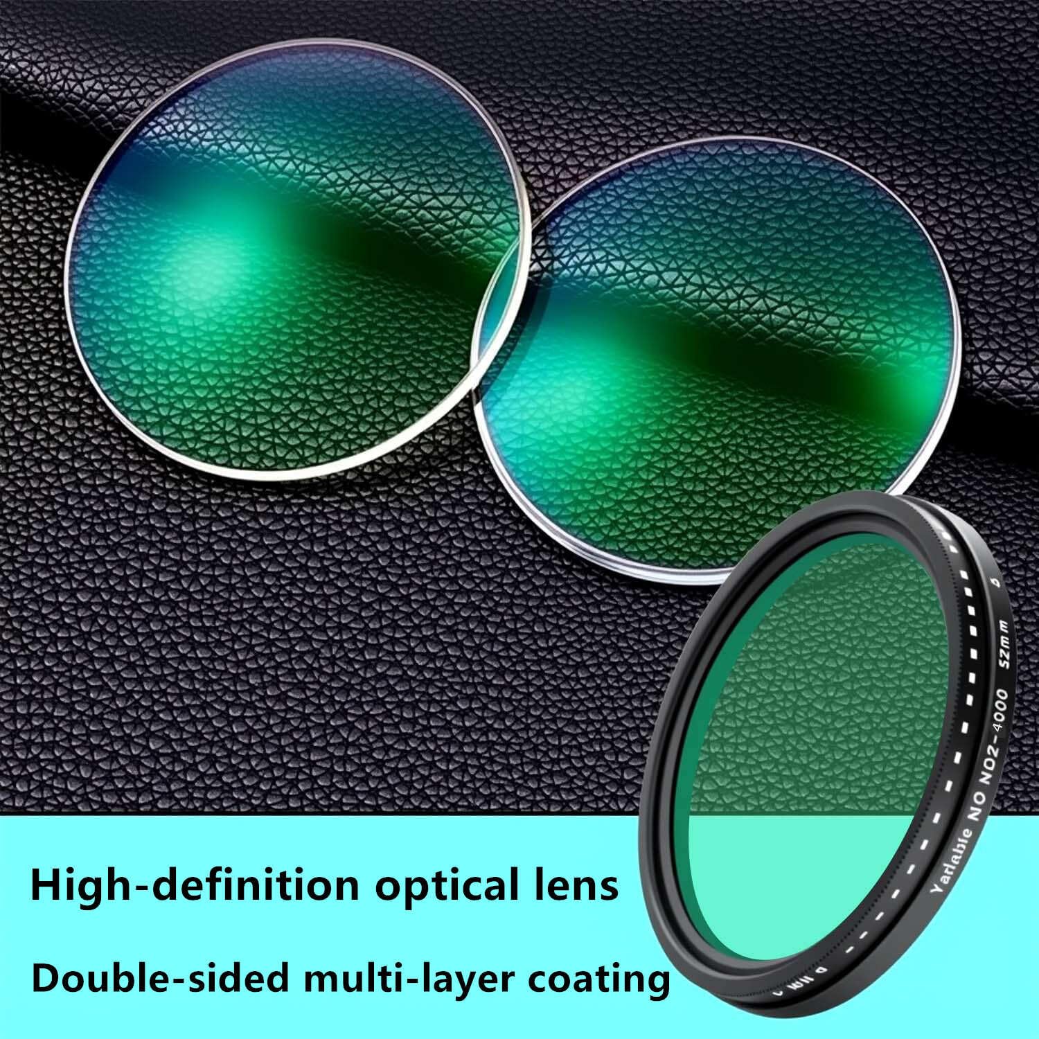 Filtre ND2-ND400 variable pour iPhone, Samsung et autres smartphones, adaptateur à clipser, verre optique double face HD multi-couches SLR de qualité, accessoires d'objectif de téléphone